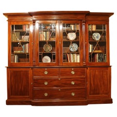 Important Mahogany Library Bookcase From The 19th Century From England