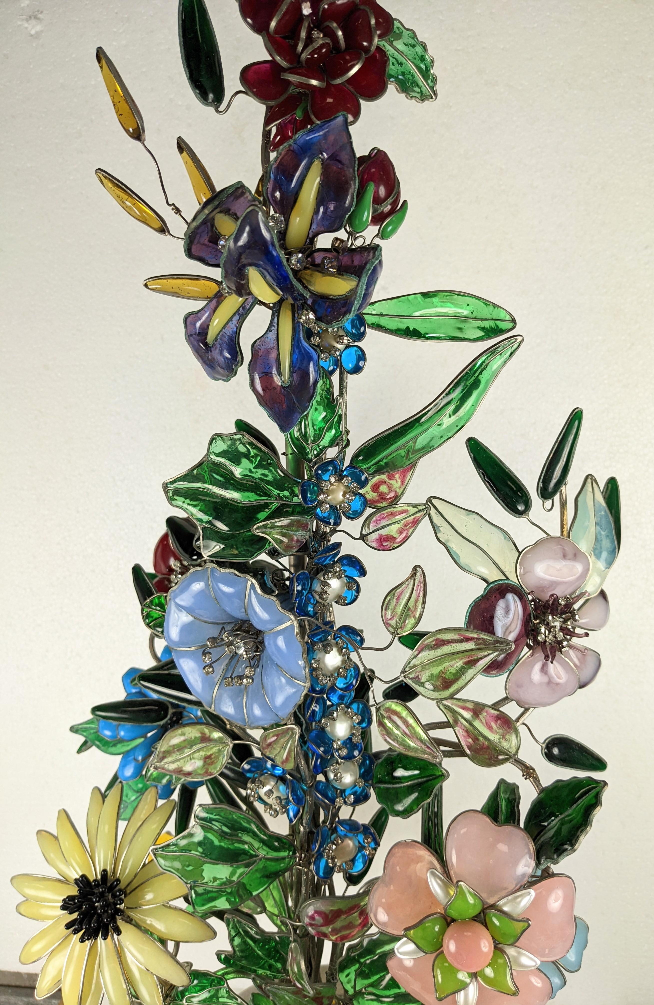 Importante arreglo floral de la Maison Gripoix, Yves Saint Laurent Chinoiserie en venta