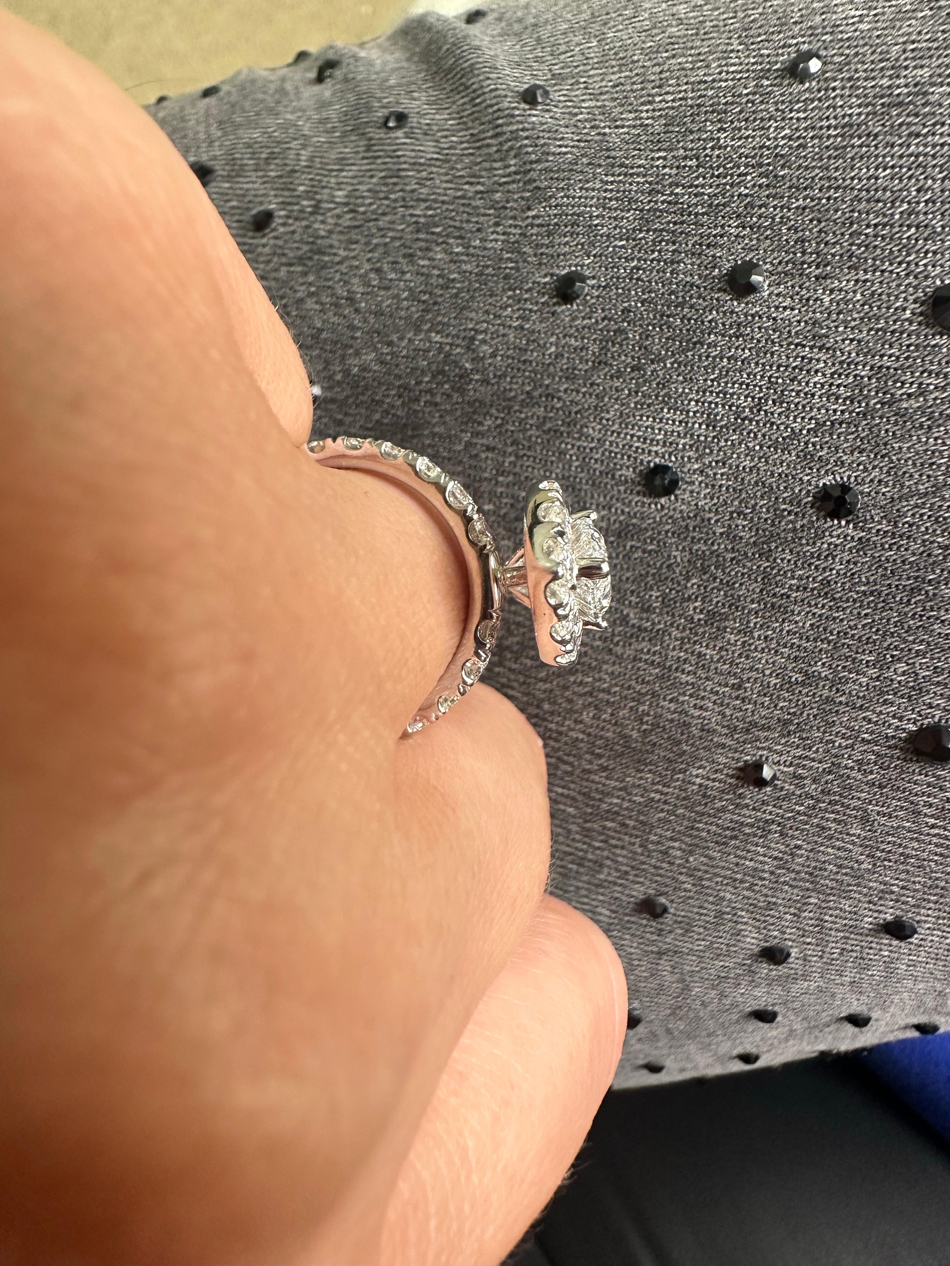 Wichtiger Marquise-Diamant-Verlobungsring 14KT Gold 1,80ct in der Mitte GIA 9