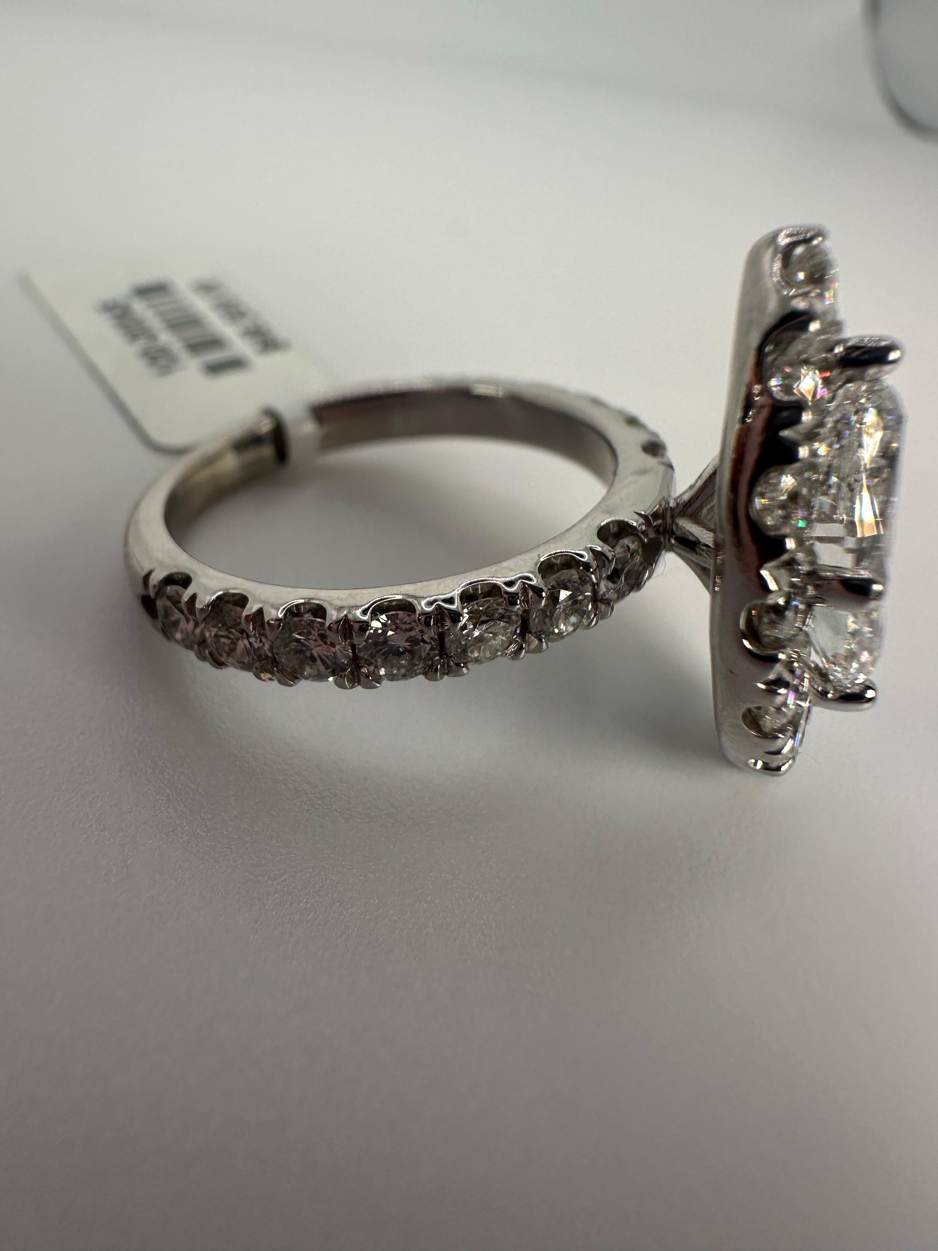 Wichtiger Marquise-Diamant-Verlobungsring 14KT Gold 1,80ct in der Mitte GIA für Damen oder Herren