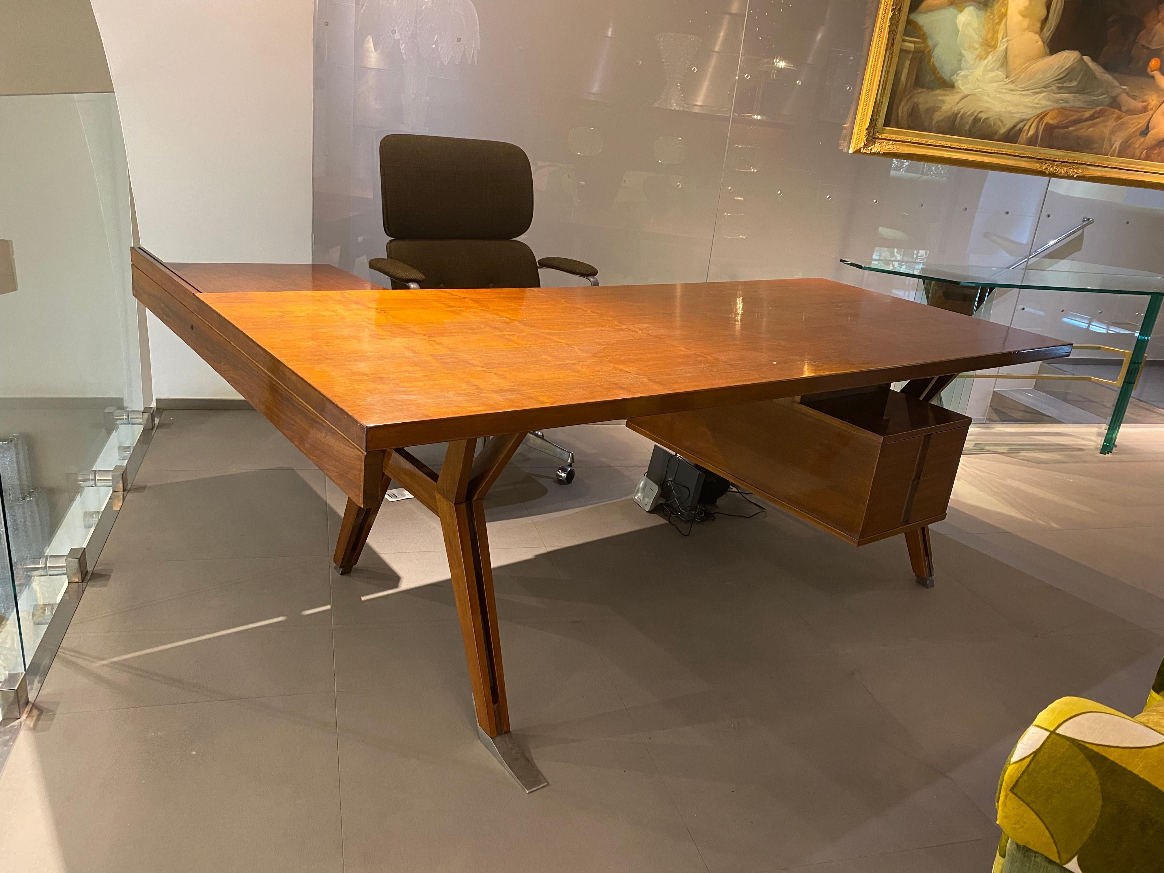 Italian Important Mid Century Executive Desk by Ico Parisi for MIM 1958 For Sale