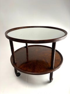 Important Mid-Century Wooden Bar Cart, Paolo Buffa Attr., Italy, 1940s