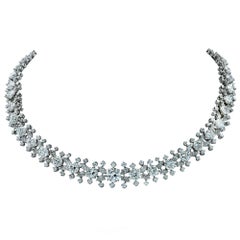 Retro Important Midcentury Harry Winston 52 Carat Diamond Necklace Bracelet Set