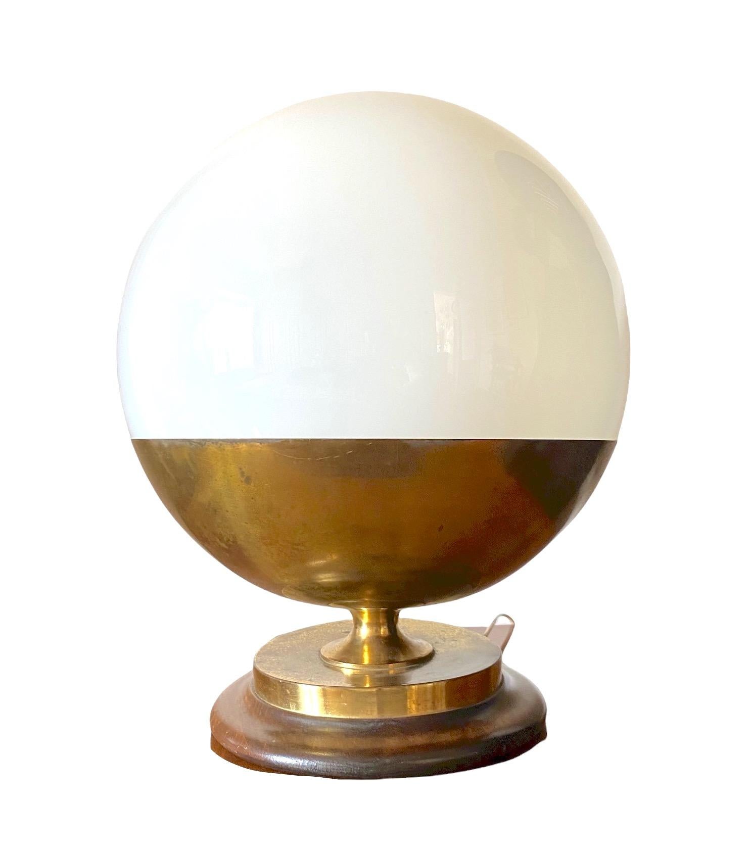 Important Midcentury Spherical Murano Glass Table Lamp, Mazzega, Italy, 1960s For Sale 6