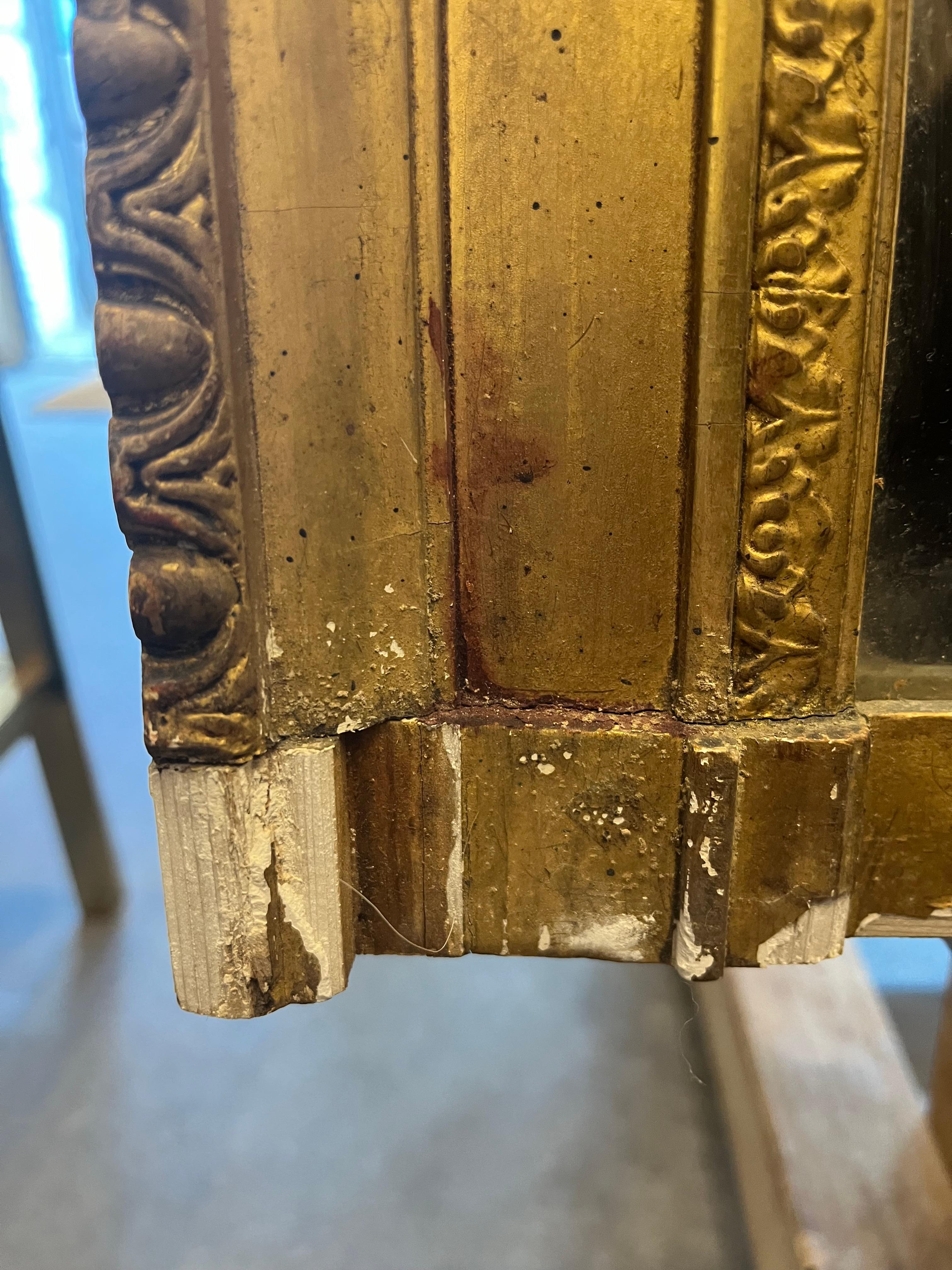 Wichtiger Spiegel - Goldenes Holz - Frankreich - 19. Jahrhundert (Französisch) im Angebot