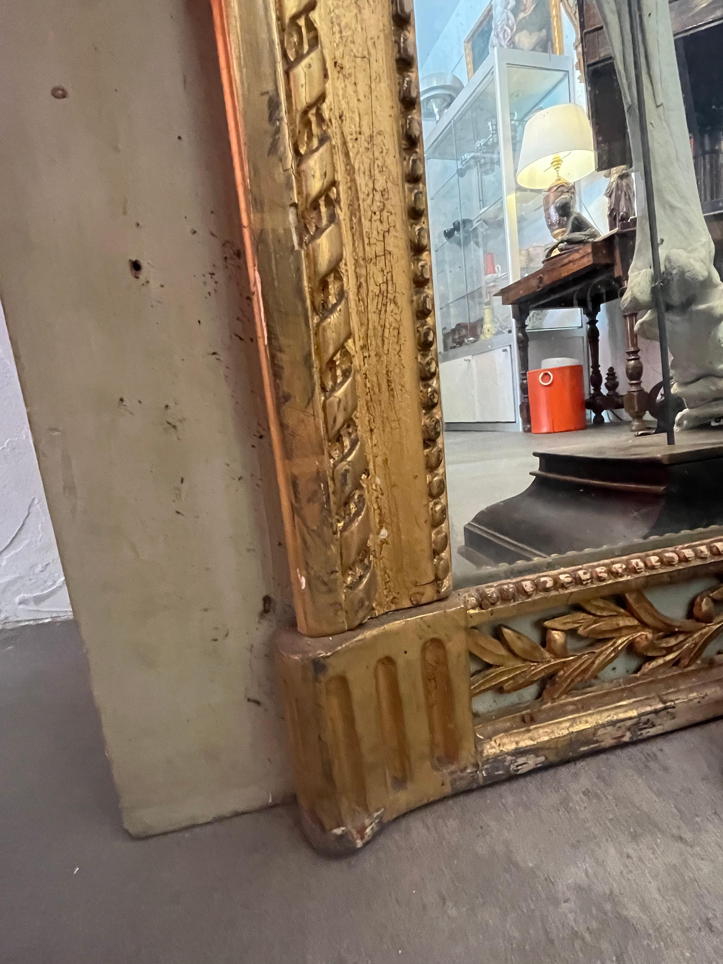 Louis XVI Important Mirror - Trumeau - France - 18th Century For Sale