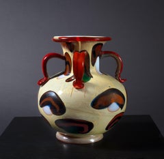 Important Modern Opaline Glass Vase by Ermanno Nason for Cenedese.