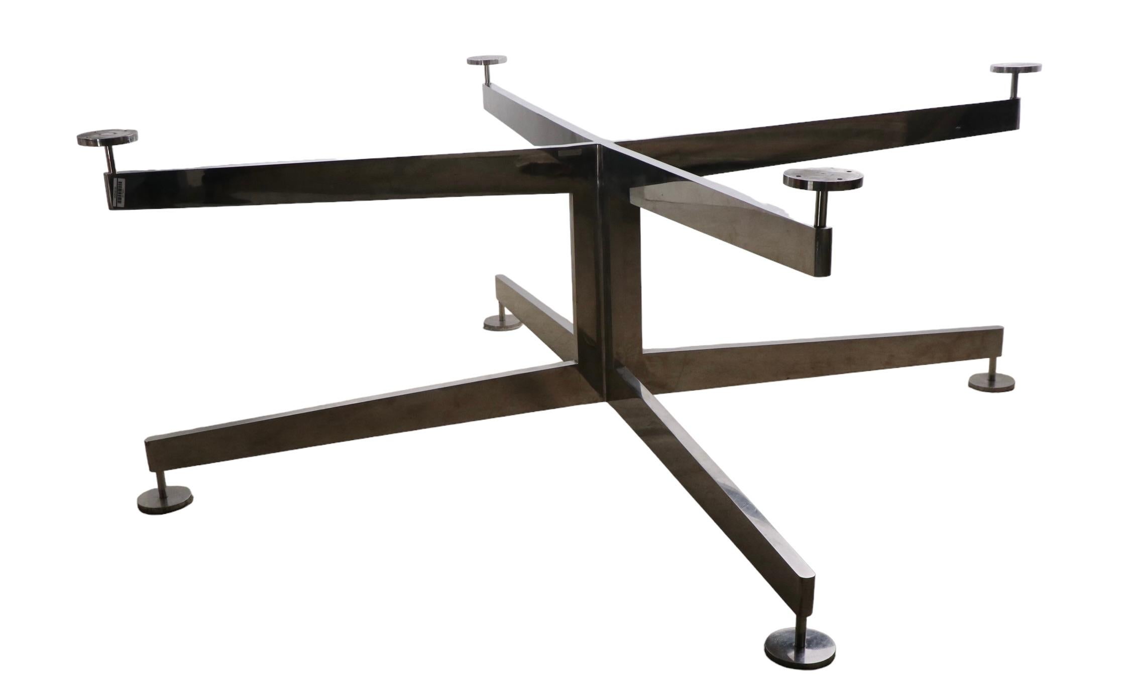 Stainless Steel   Conference Dining Work Table Designed by Wormley for Dunbar 2 available  For Sale