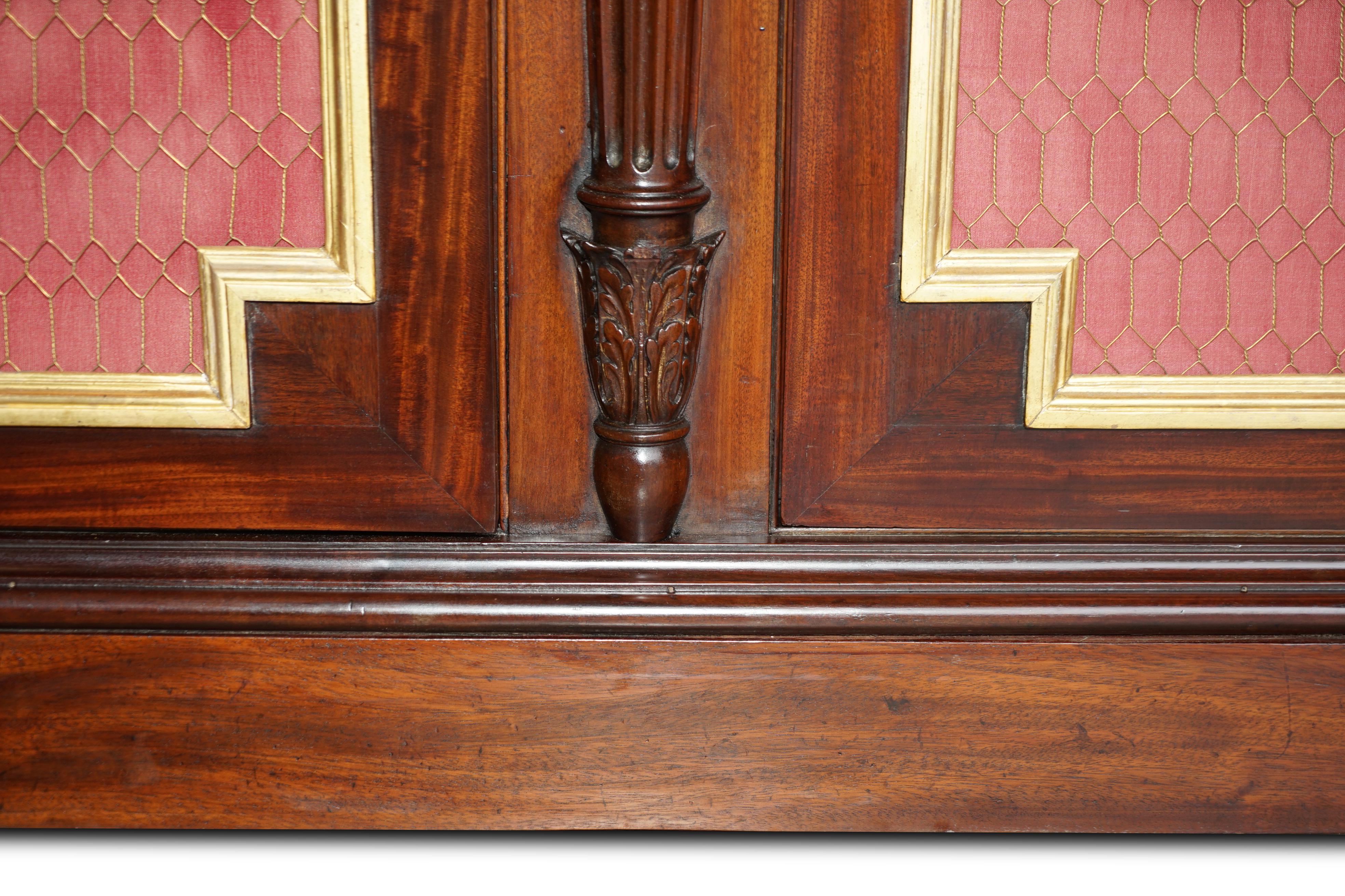Important Monumental Antique Regency Hardwood Italian Marble Sideboard For Sale 4