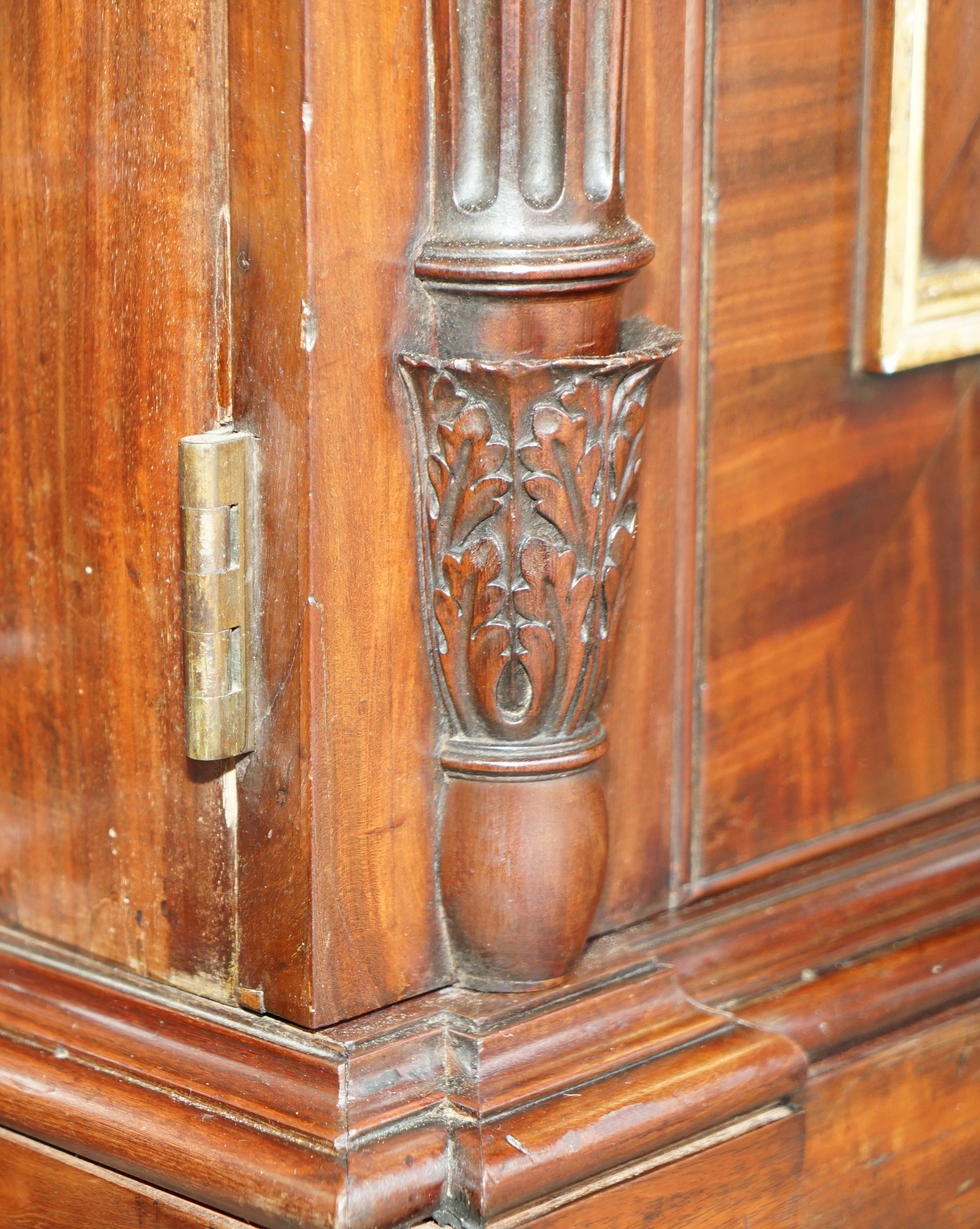 Important Monumental Antique Regency Hardwood Italian Marble Sideboard For Sale 8