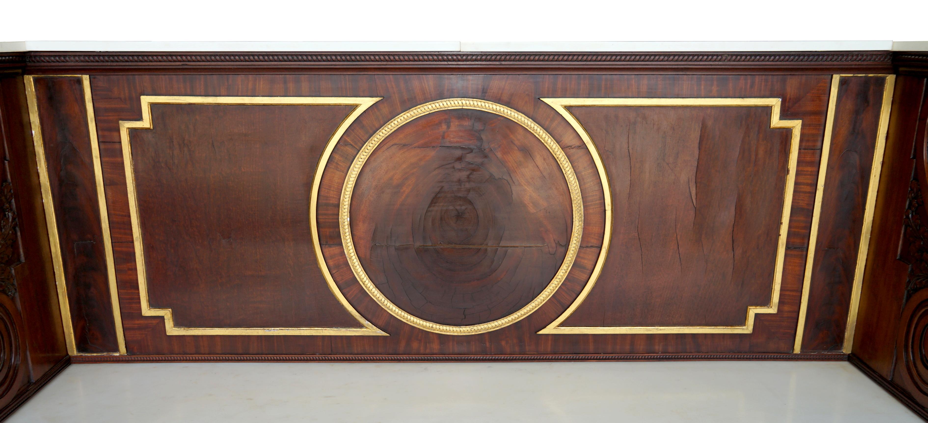 Monumentales antikes Regency-Sideboard aus italienischem Marmor aus Hartholz im Regency-Stil im Angebot 13