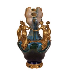 Important Monumental Art Nouveau Ormolu-Mounted Ceramic "Exhibition" Vase