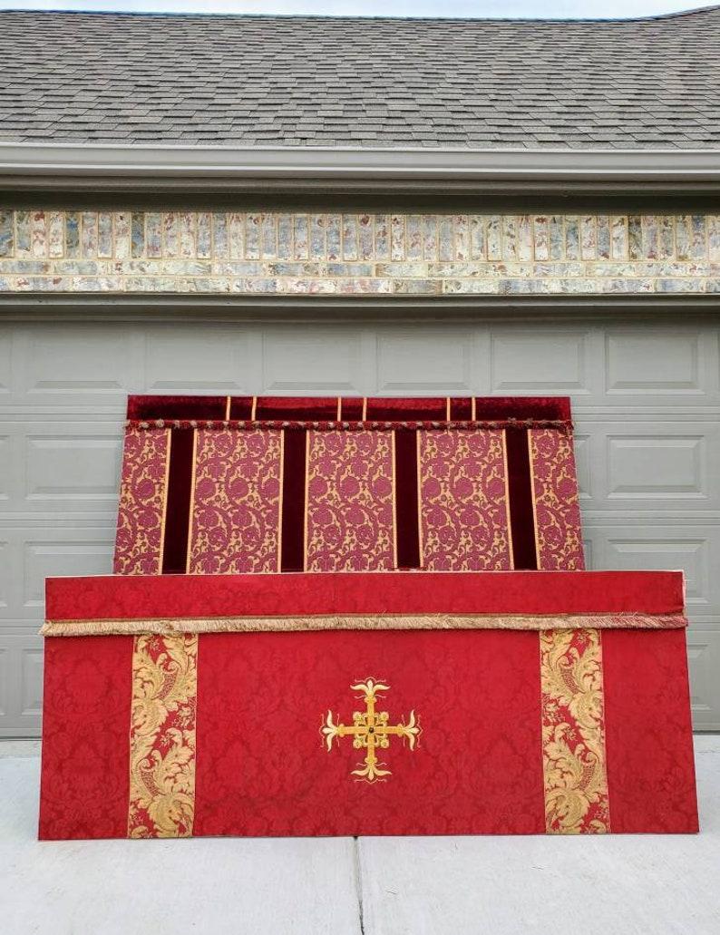 Fabric Important Monumental Italian Church Altar Frontal Antependium For Sale