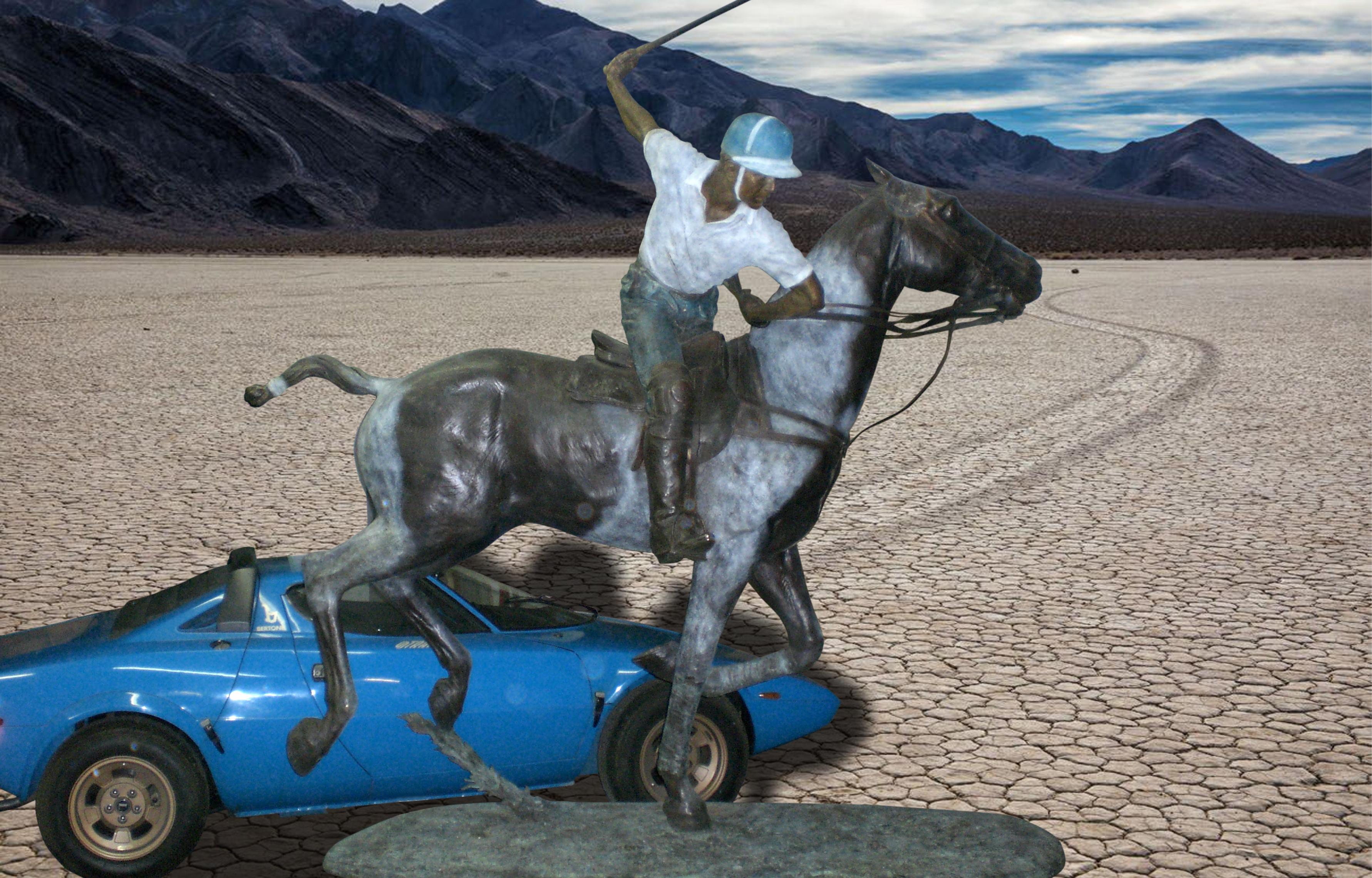 William Behrends, l'un des meilleurs sculpteurs américains vivants, a créé et sculpté ce spectaculaire joueur de polo en bronze grandeur nature.
Il a réalisé des portraits pour la Maison Blanche, les Capitoles de C.A.D. et du Tennessee, l'Astrodome