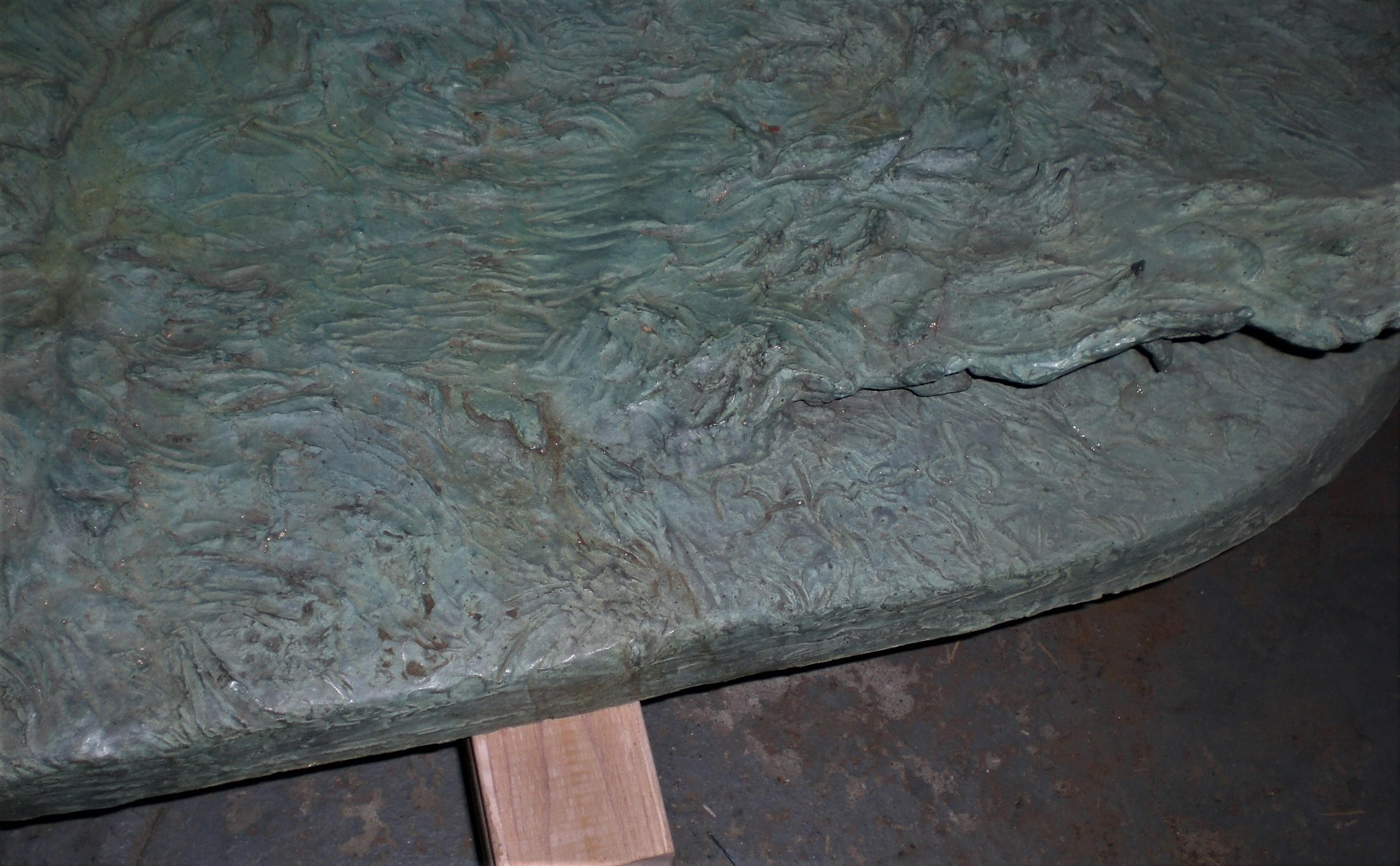 Importante escultura monumental de bronce de tamaño natural del jugador de polo William Behrends en venta 3