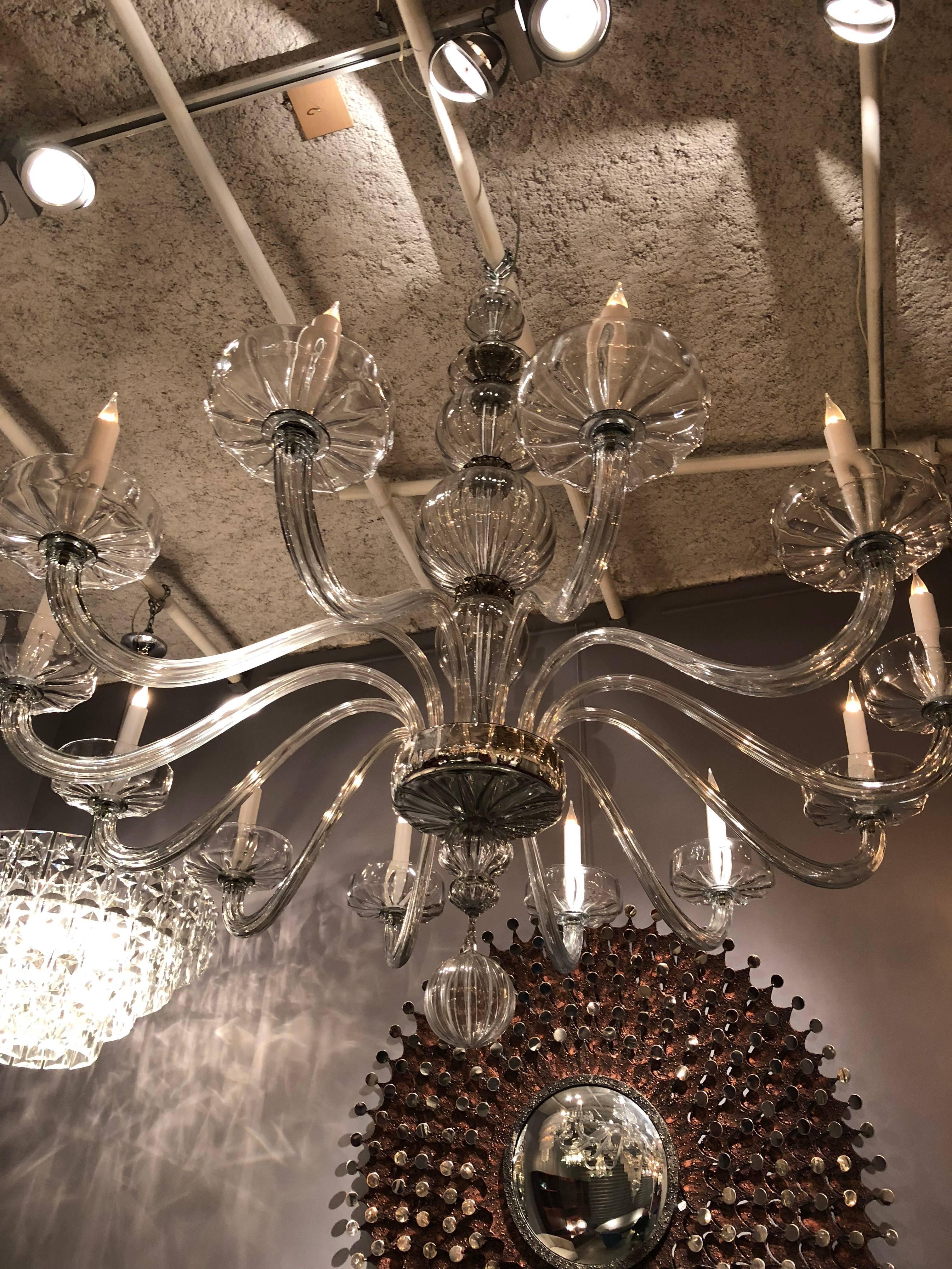 Important Murano Glass Chandelier In Excellent Condition For Sale In Saint-Ouen, FR