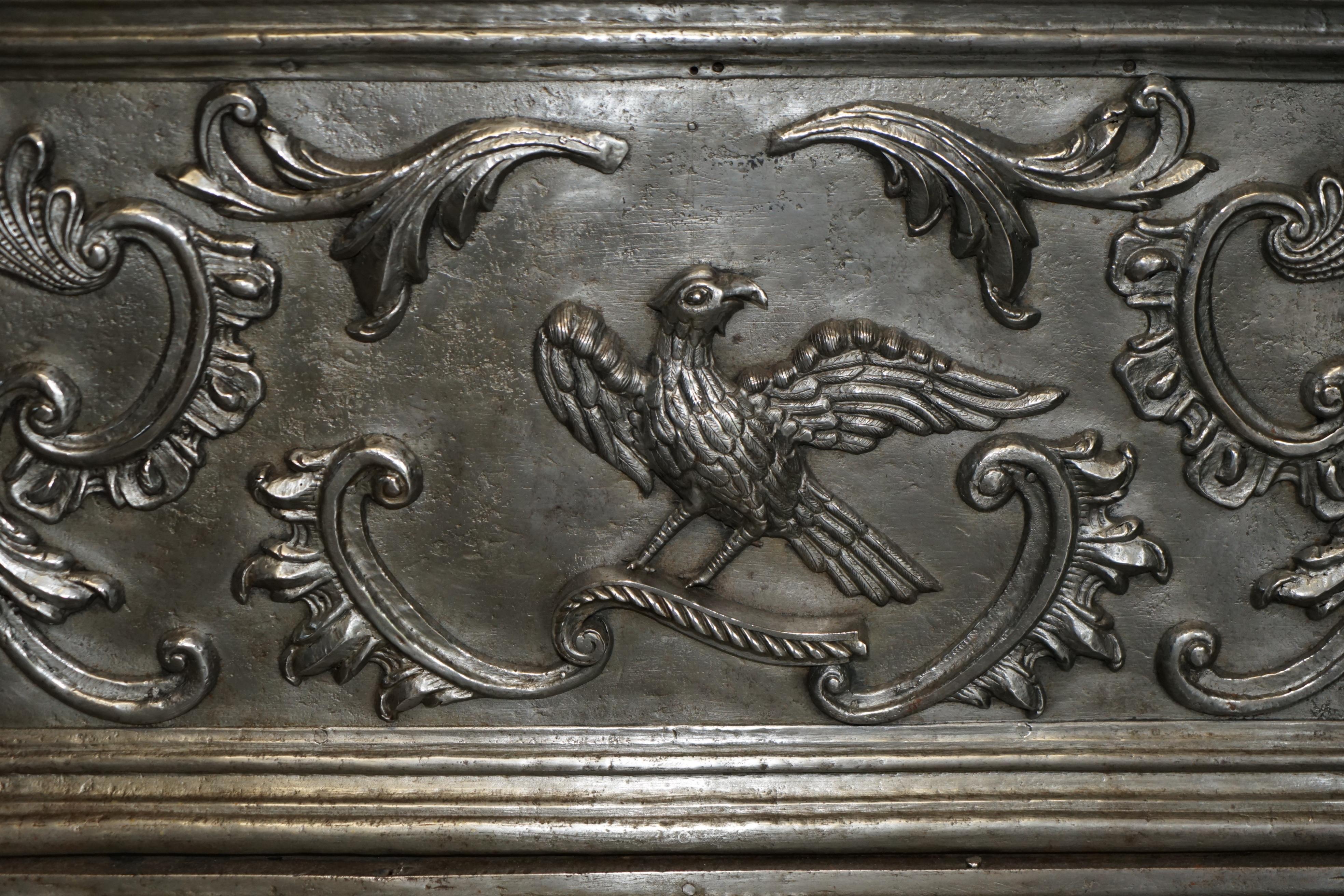 Hand-Crafted IMPORTANT MUSEUM QUALITY ANTIQUE 1680 TO 1720 GERMAN SiLVER SAFE STRONGBOX For Sale