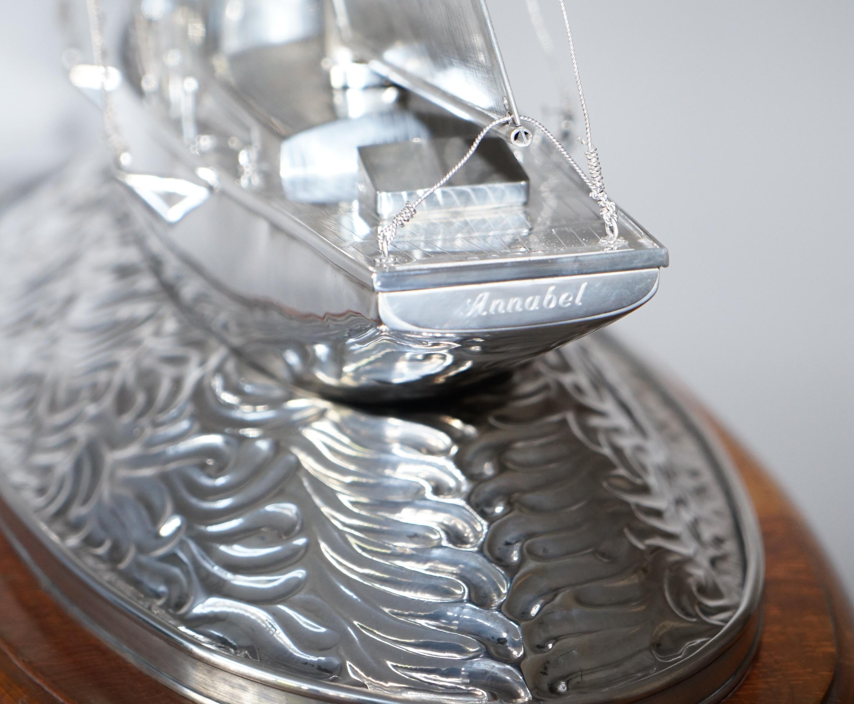 Important Museum Quality Huge Tiffany & Co. Solid Sterling Silver Sailing Yacht 10