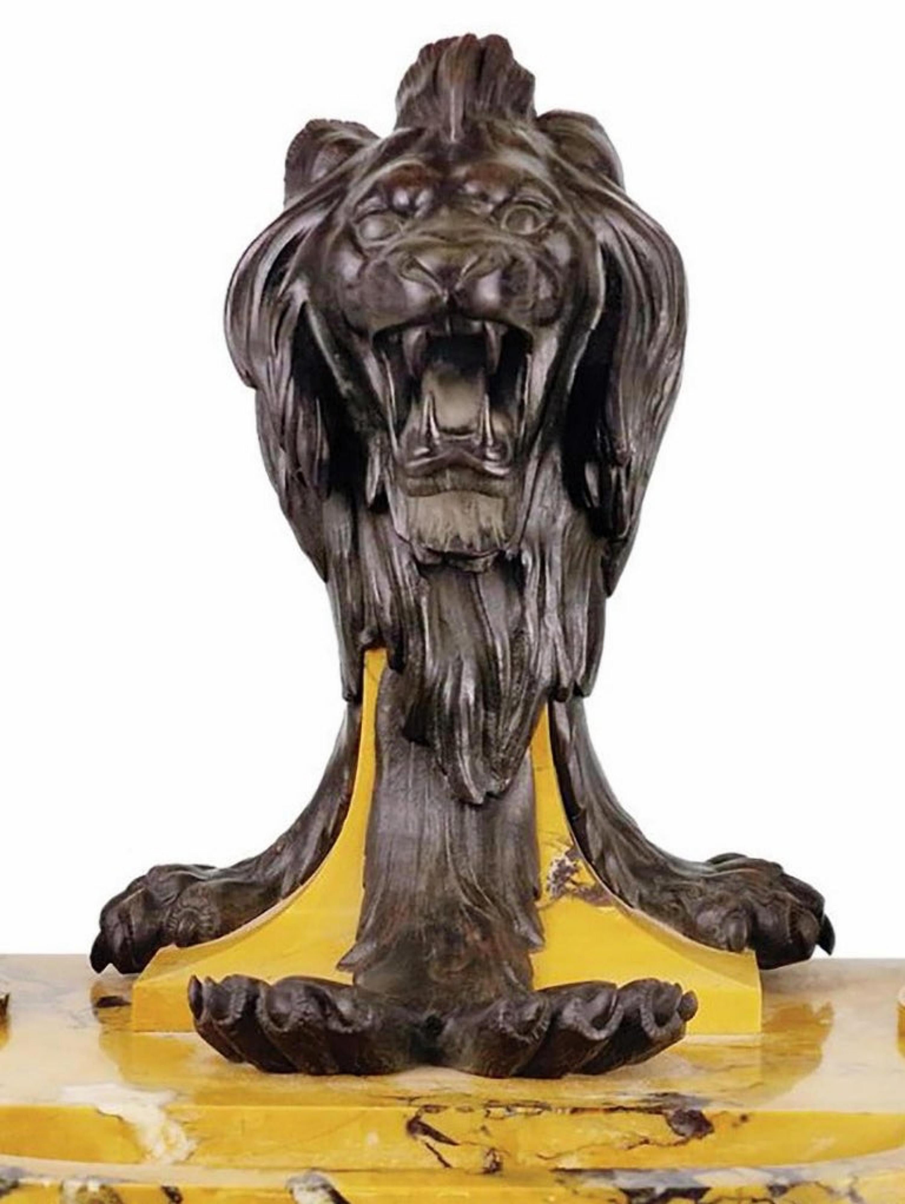 Importante tintero de león de Napoleón III, siglo XIX en venta 11
