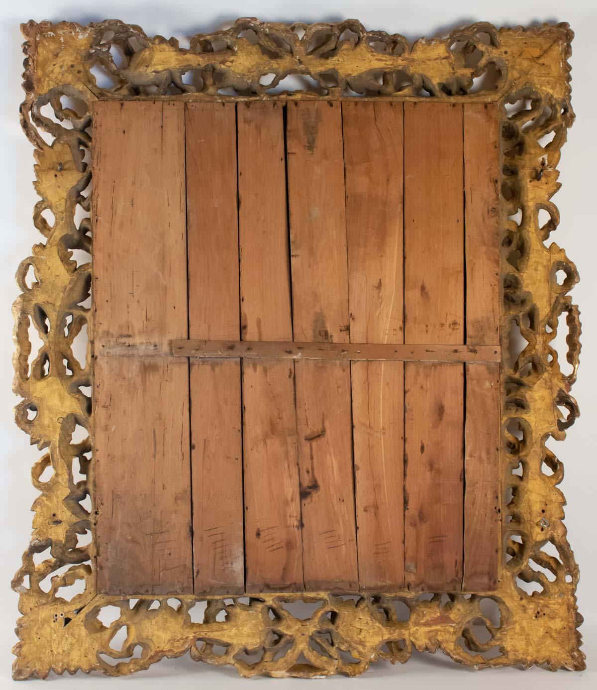 Important Napoleon III Mirror in Carved and Gilded Wood from the 19th Century 3