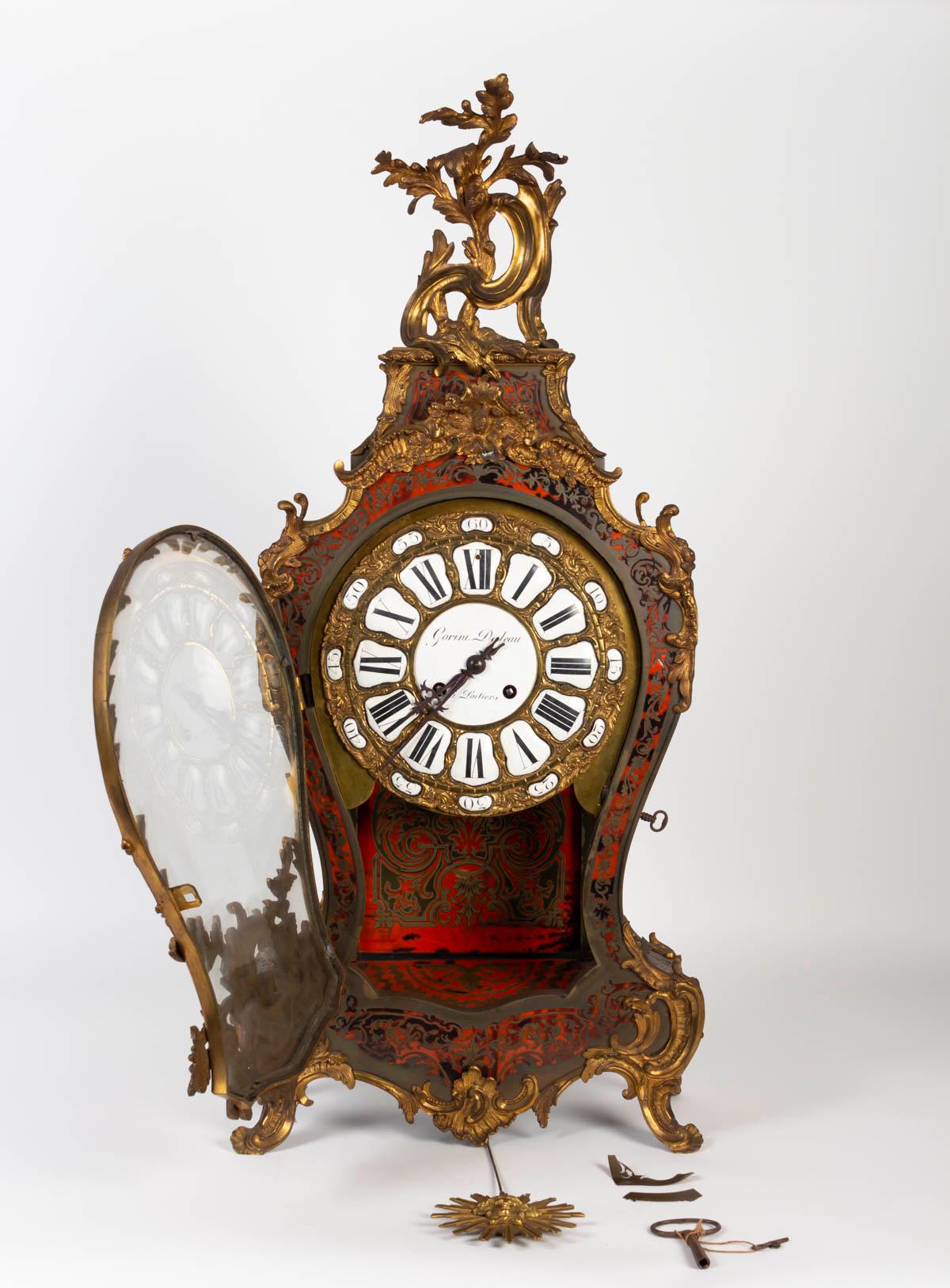 Gilt Important Napoleon III Period Cartel, 1870, Dial Signed by Gorini Daleau For Sale