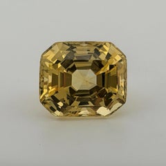 Important Natural Loose Unheated Sri Lanka Yellow Sapphire 16.25ct GIA Octagonal