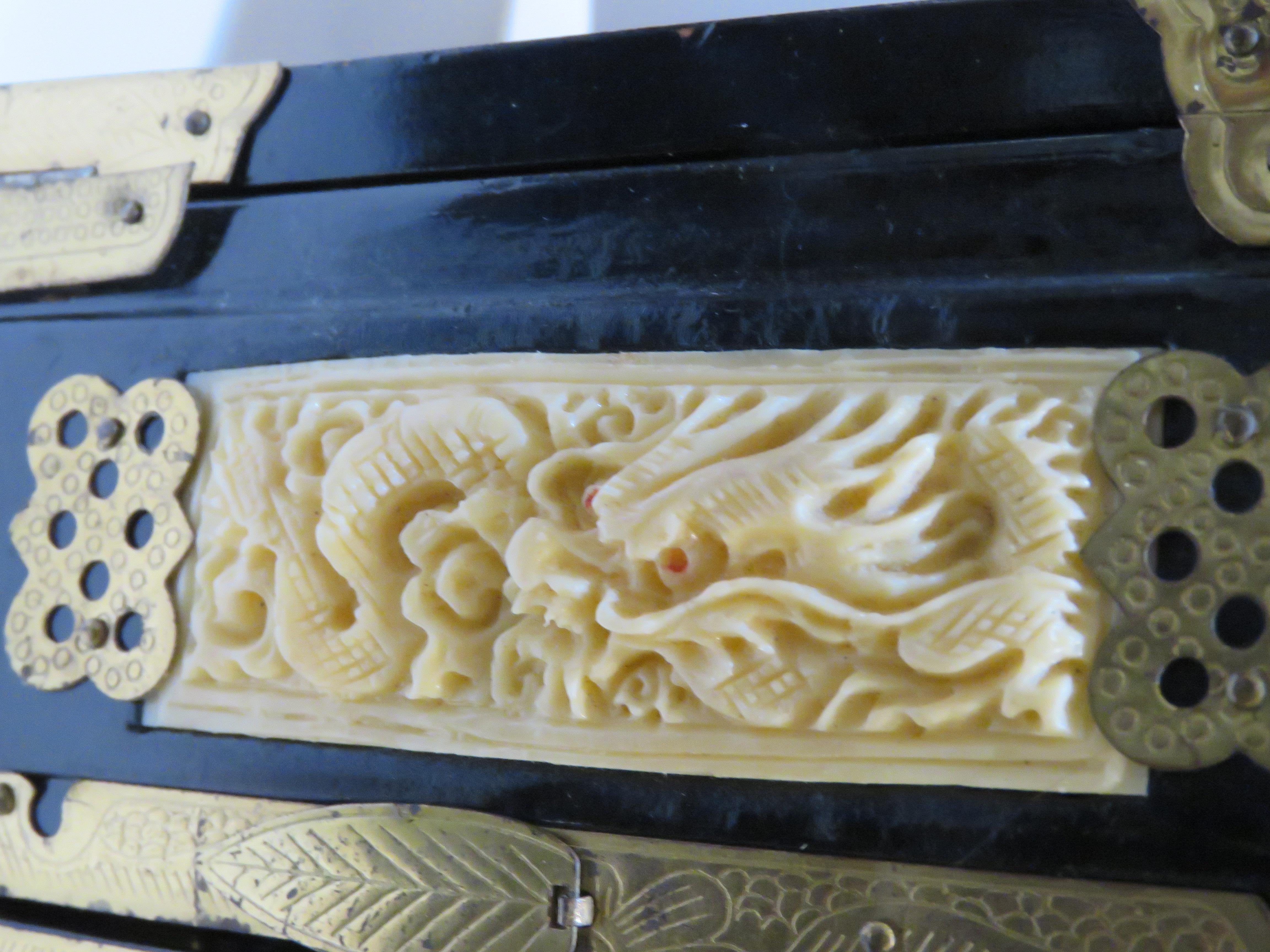 20th Century Important New York Estate Antique Vintage Asian Rotary Phone Dresser Drawers