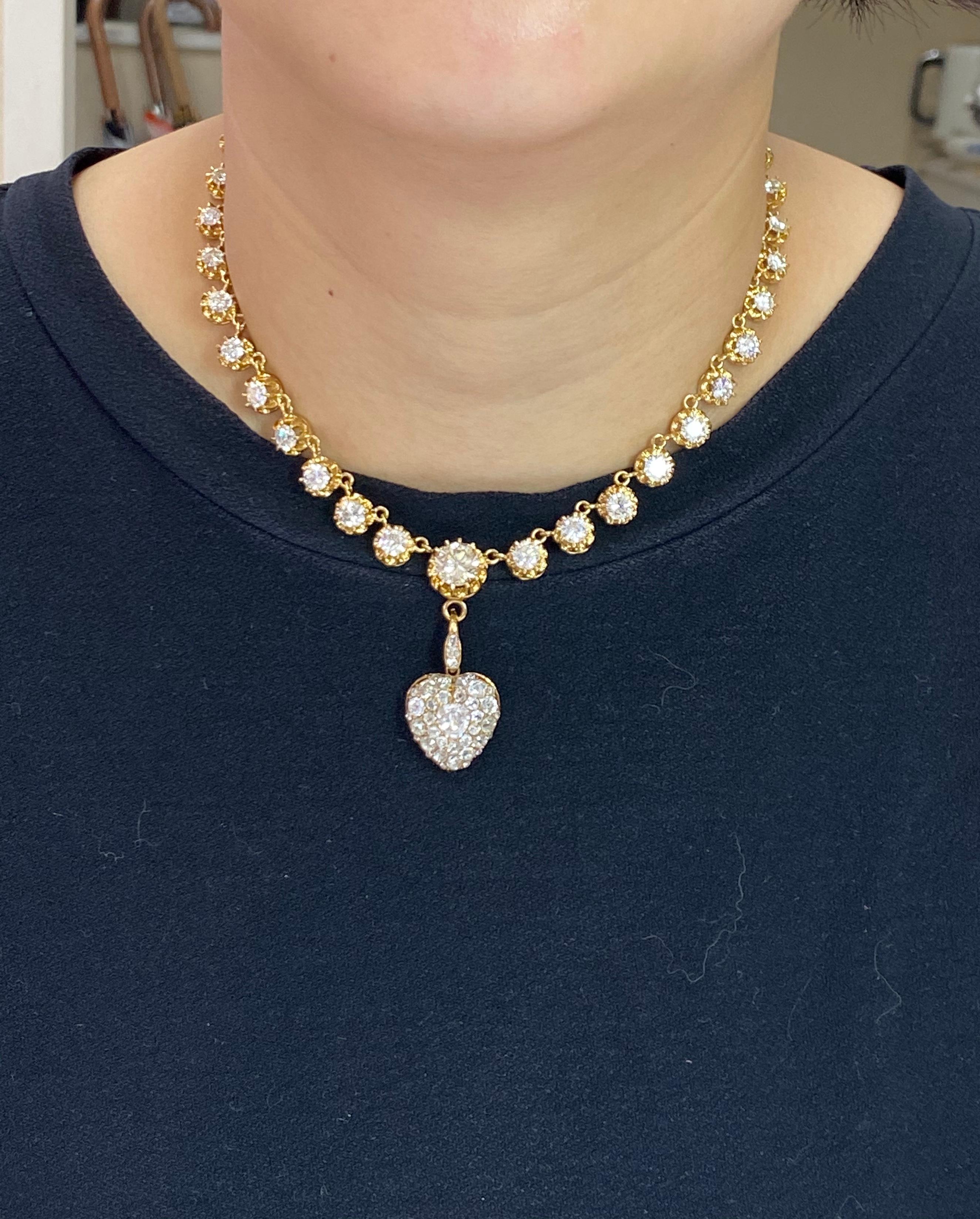 A piece of history. This very important necklace we bought from a major auction house over 10 years ago. We sold the original old mine cut necklace. The buyer was only interested in the necklace at that time. We then duplicated the original necklace