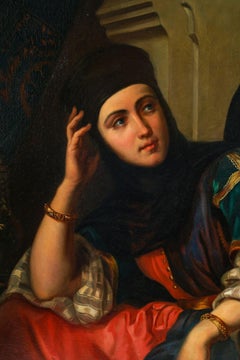 Important Orientalist painting by Camille Potel.