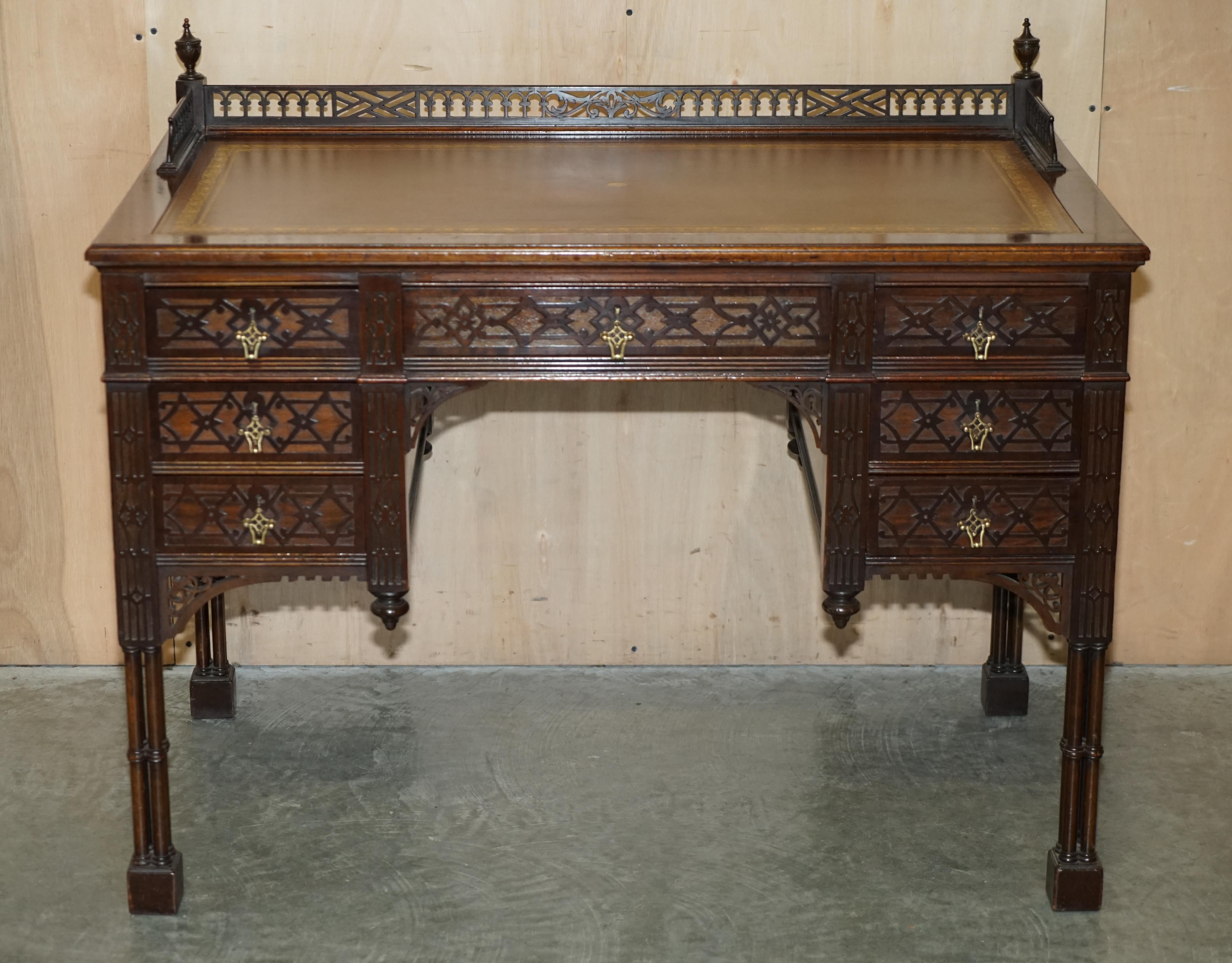 Royal House Antiques

Royal House Antiques is delighted to offer for sale this stunning, exceptionally rare and very fine, fully restored Edward & Roberts stamped, Chinese Chippendale desk 

The firm Edwards and Roberts were among the best