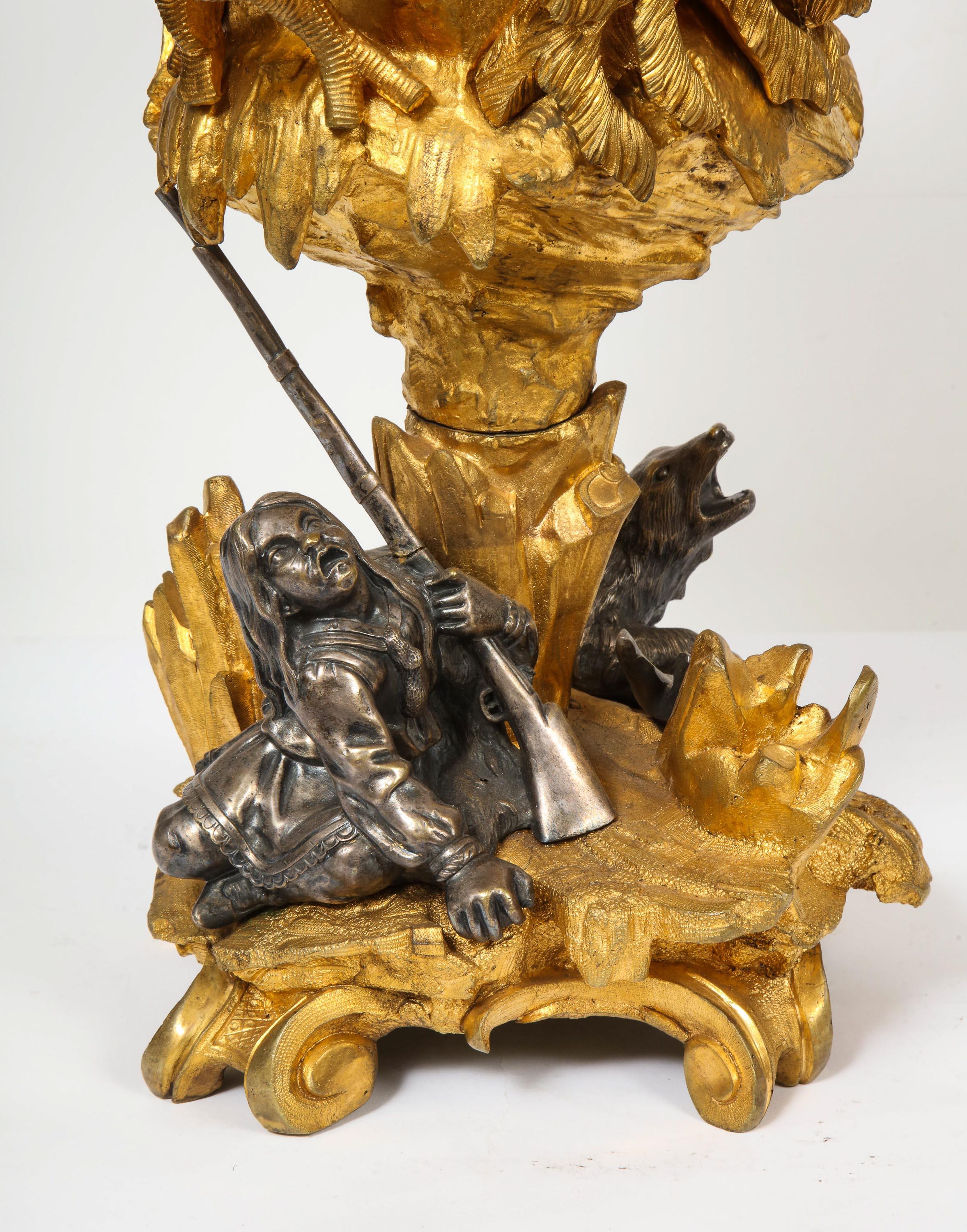 Important Ormolu and Silvered Bronze Figural Wine Cooler, Possibly Russian, 1860 For Sale 10