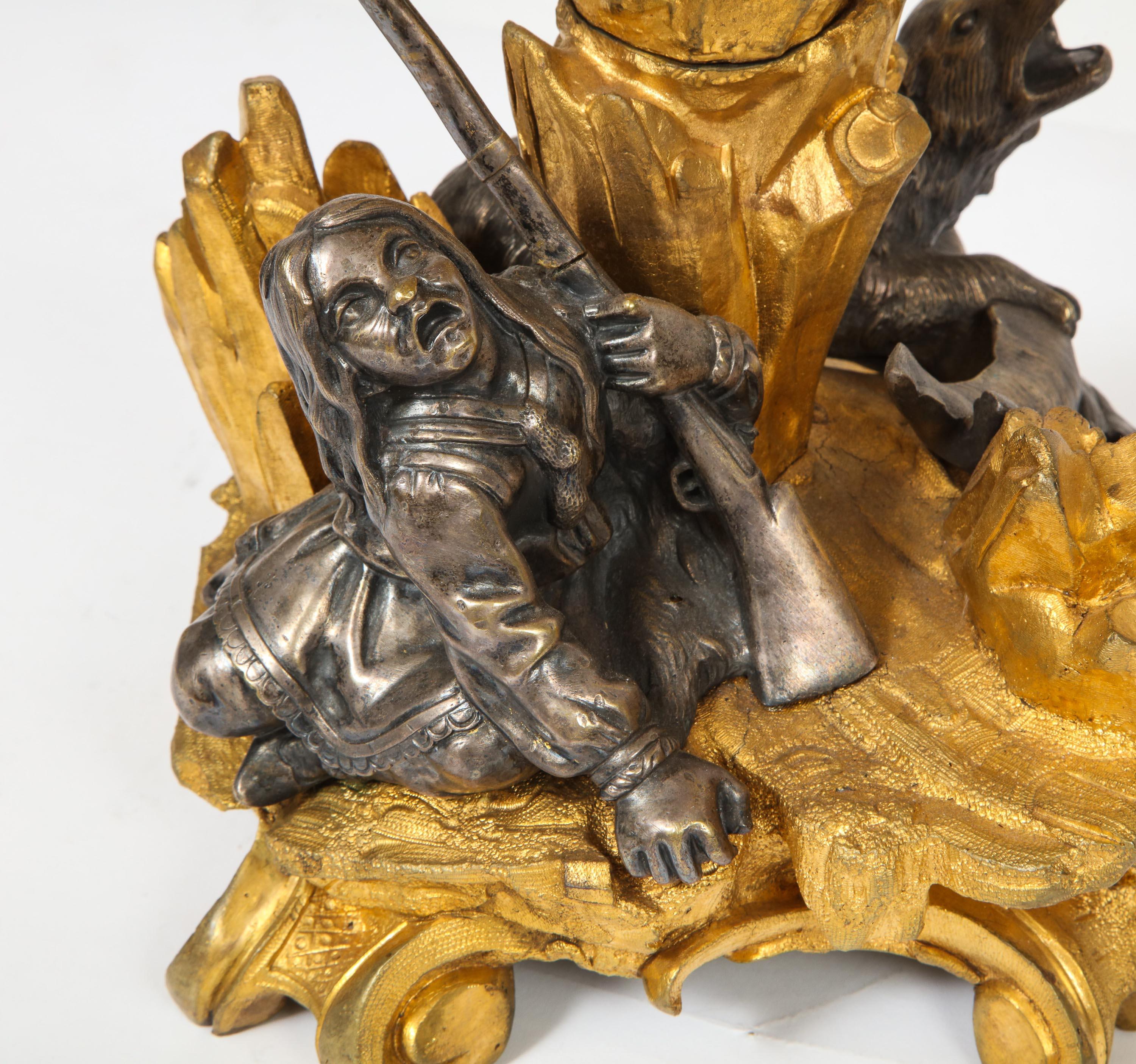Important Ormolu and Silvered Bronze Figural Wine Cooler, Possibly Russian, 1860 For Sale 12