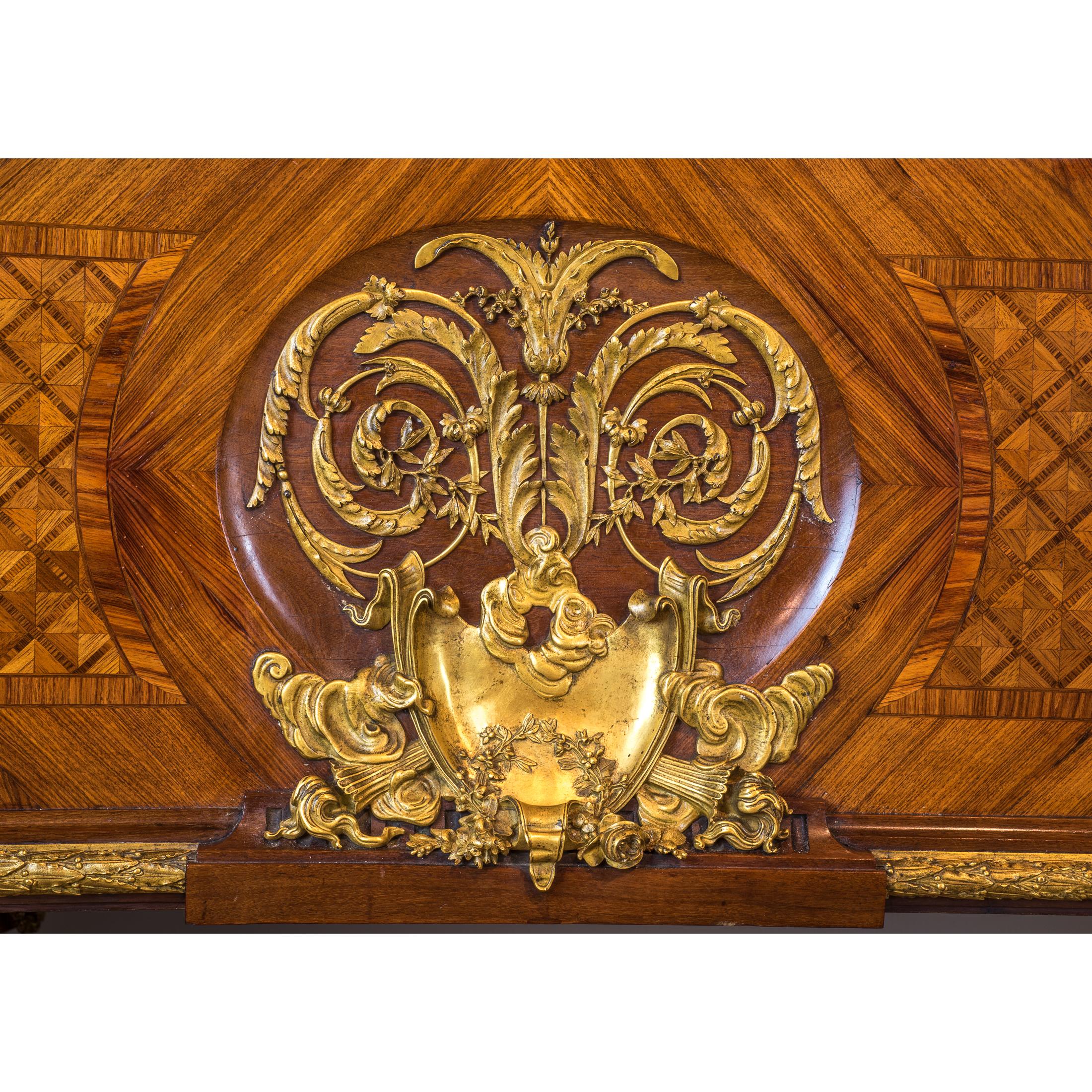 Important Ormolu-Mounted Amaranth, Kingwood and Satine Parquetry Grand Piano For Sale 6