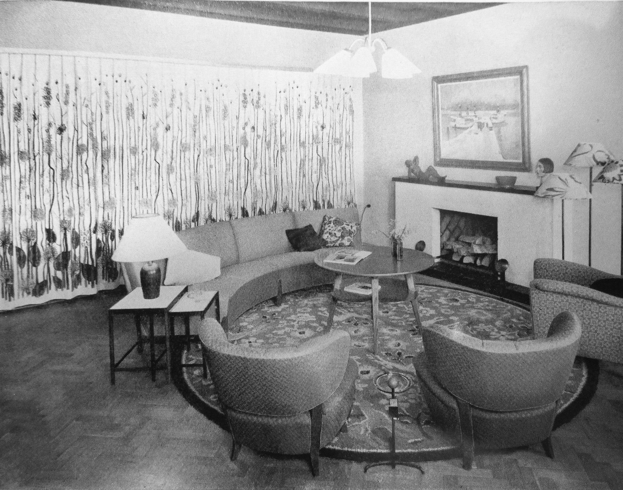 Wichtiges geschwungenes Viersitzer-Sofa für Boote von Otto Schulz, Schweden, Mitte der 1940er Jahre im Angebot 8