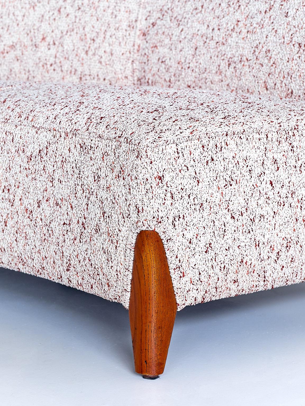 Scandinavian Modern Important Otto Schulz Curved Four-Seat Sofa for Boet, Sweden, Mid-1940s For Sale