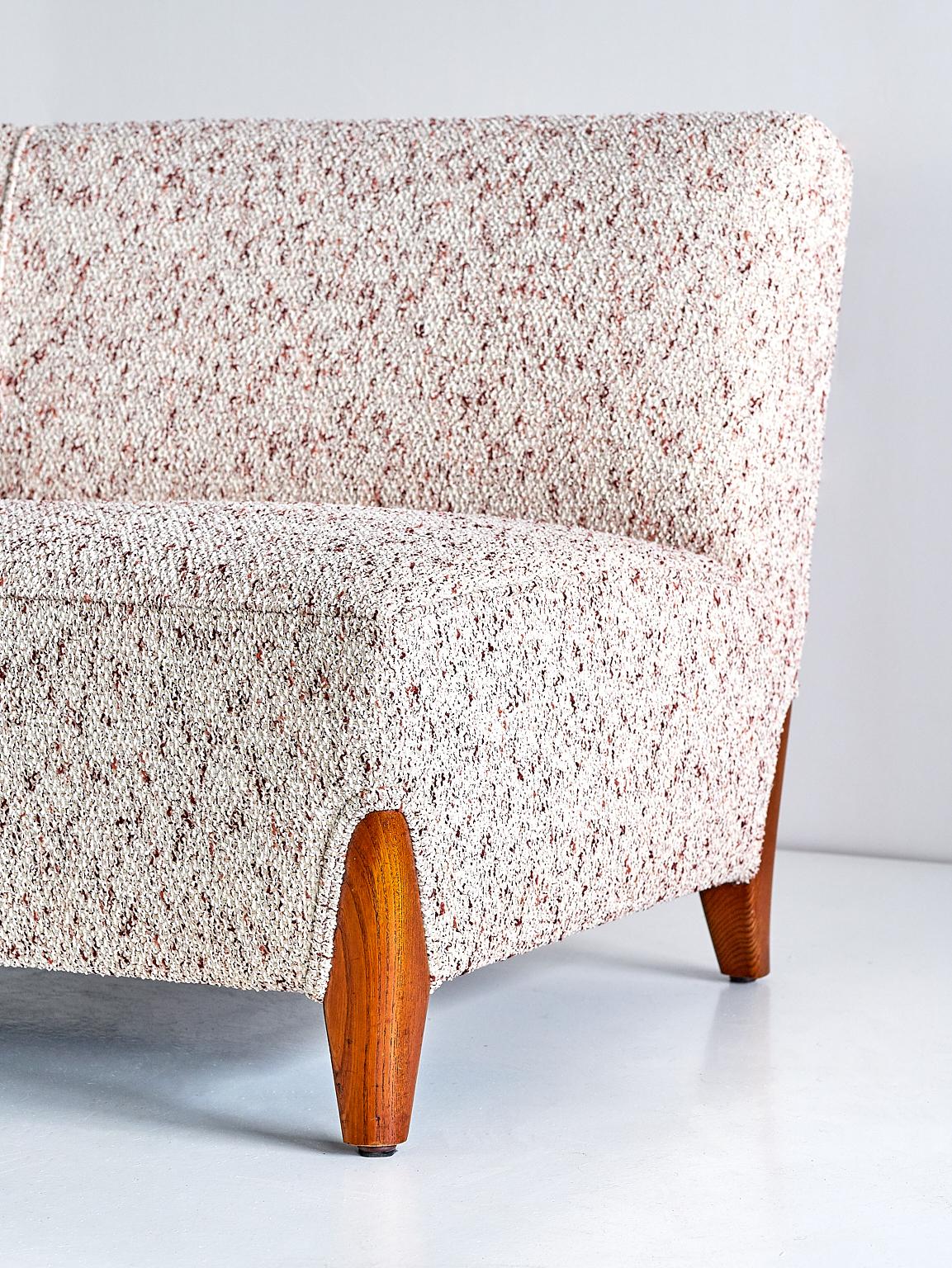 Fabric Important Otto Schulz Curved Four-Seat Sofa for Boet, Sweden, Mid-1940s For Sale