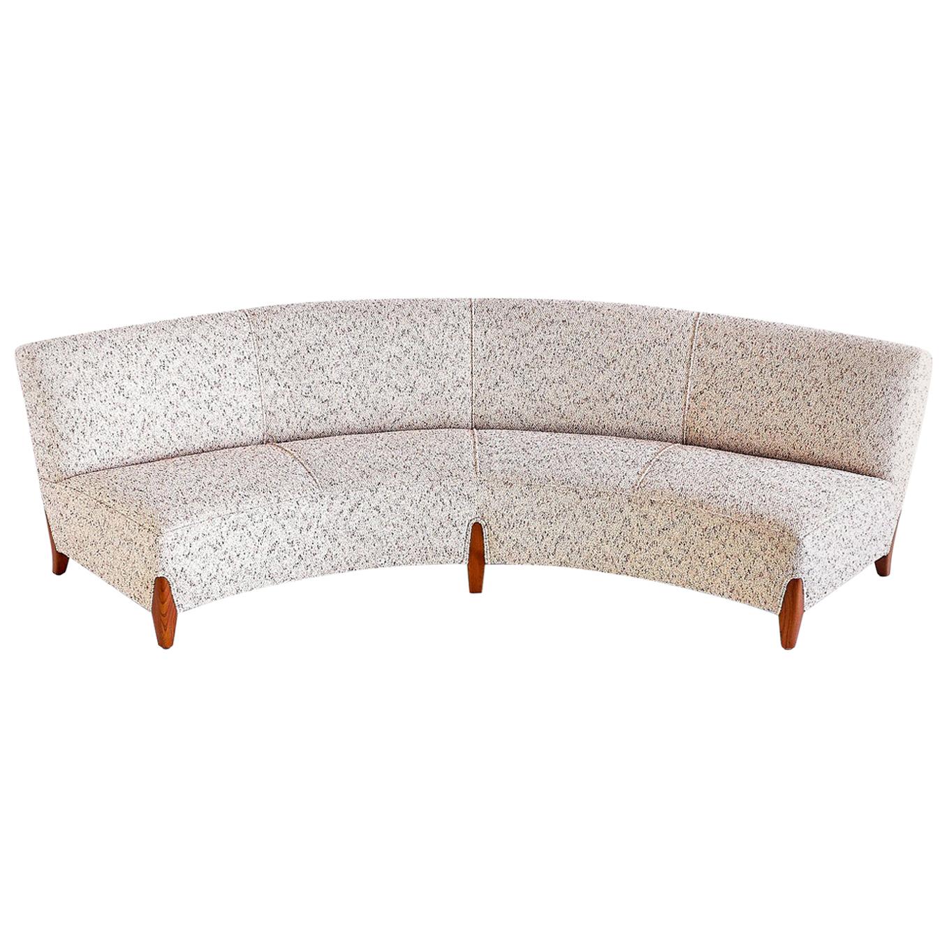 Important Otto Schulz Curved Four-Seat Sofa for Boet, Sweden, Mid-1940s For Sale