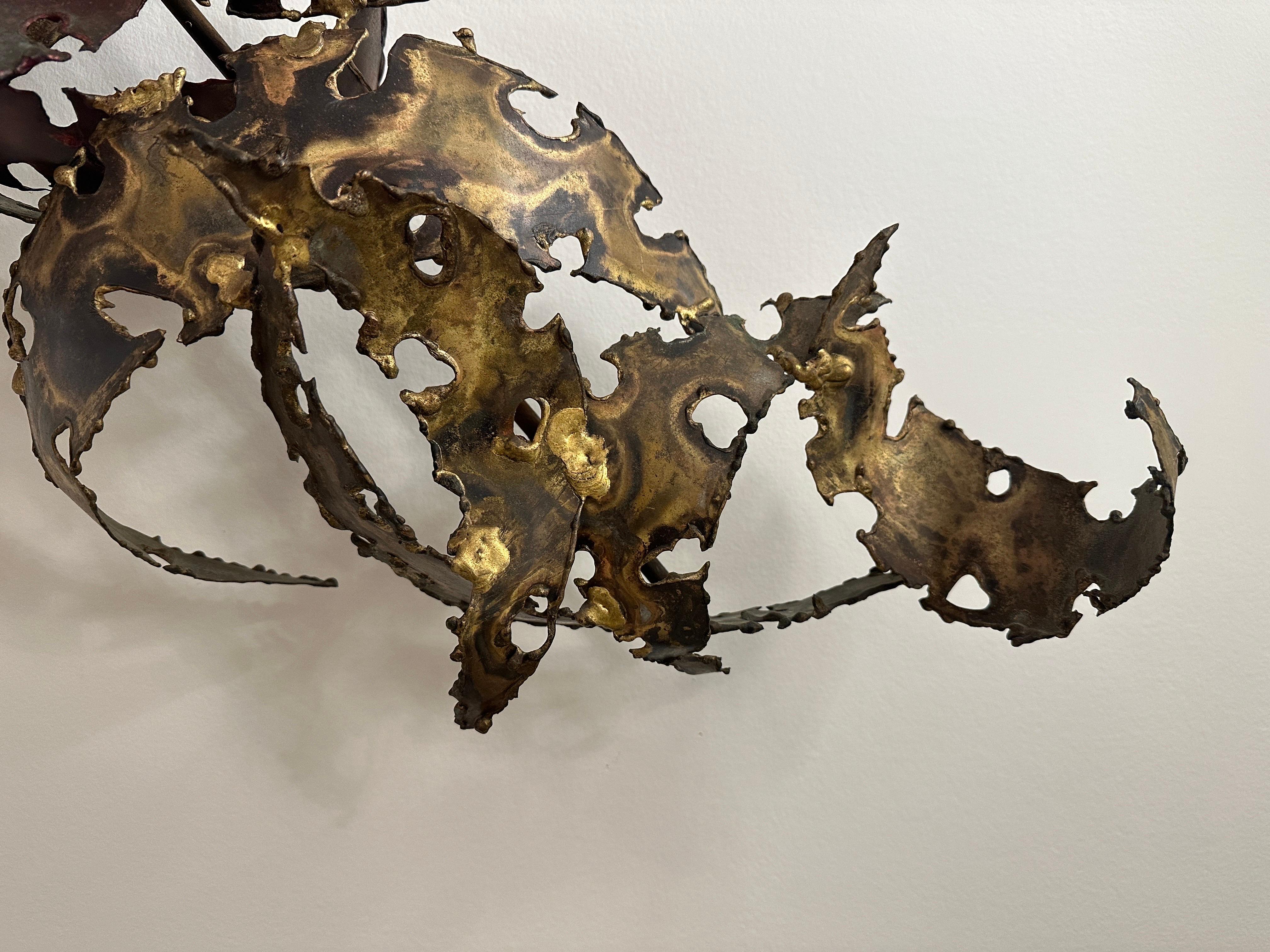 Important Oversized Silas Seandel Torch-cut Iron Wall Sculpture In Good Condition For Sale In North Miami, FL