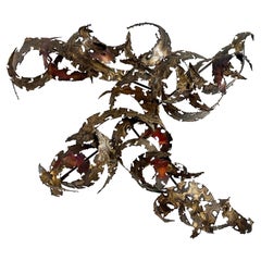 Important Oversized Silas Seandel Torch-cut Iron Wall Sculpture