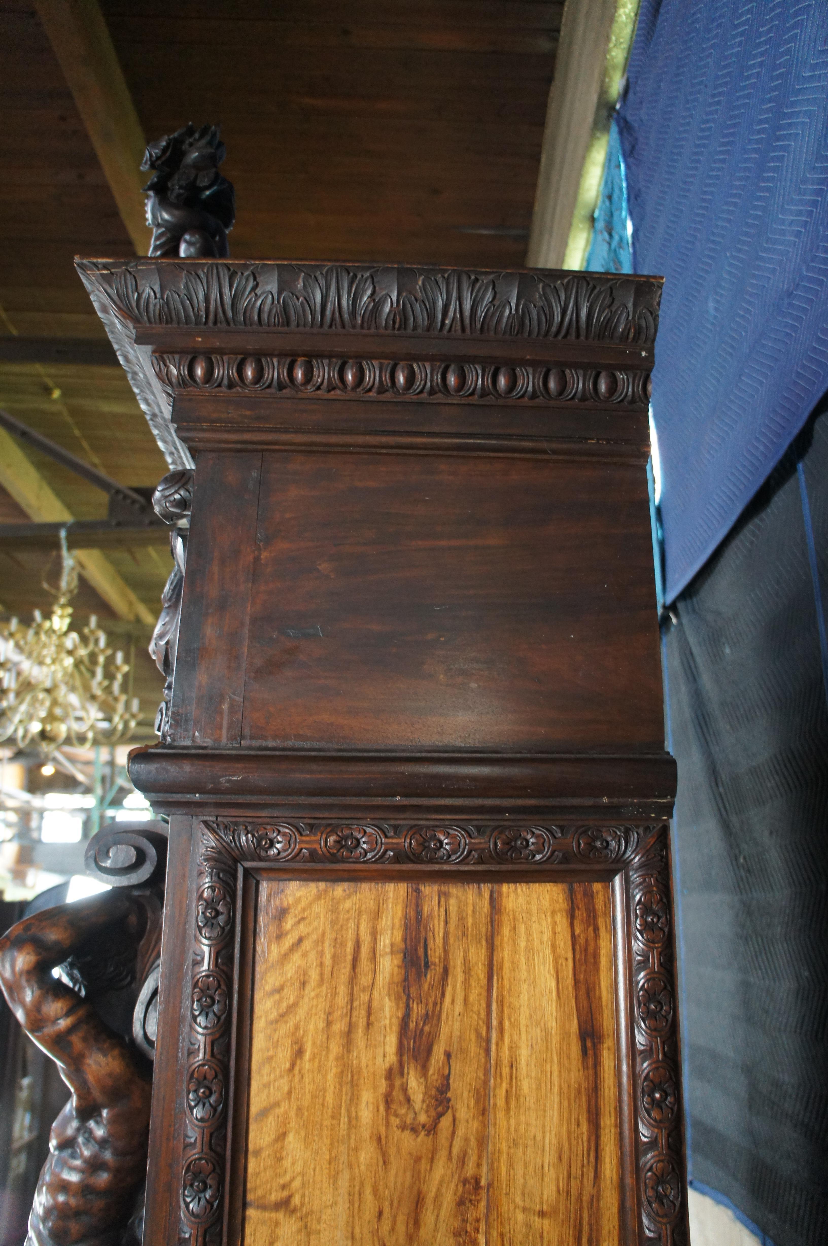 Importante Par Antiguo R.J. Armario librería de caoba renacentista Horner en venta 6