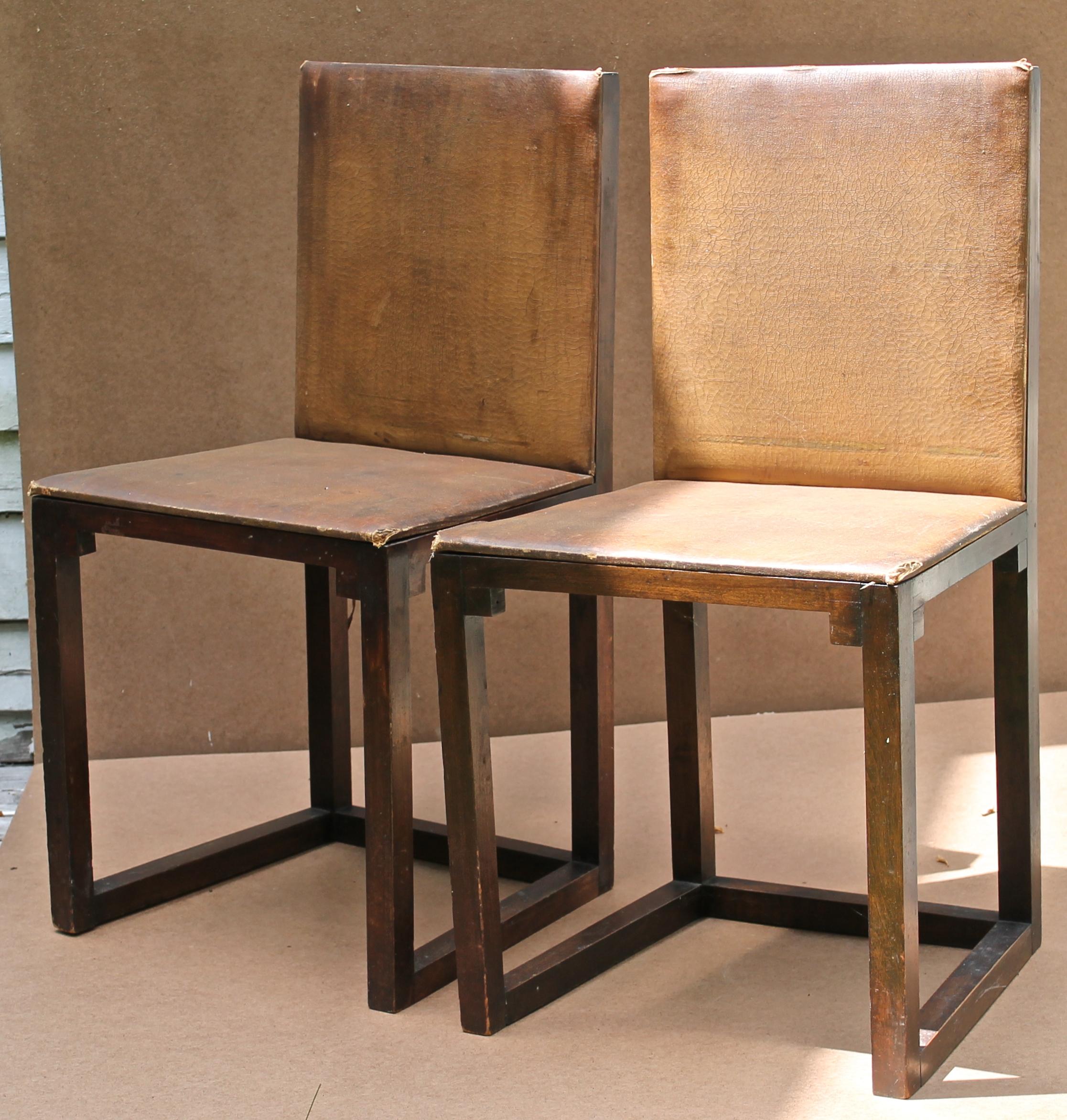  Llonka Karasz American Moderne Side Chairs (Art déco) im Angebot