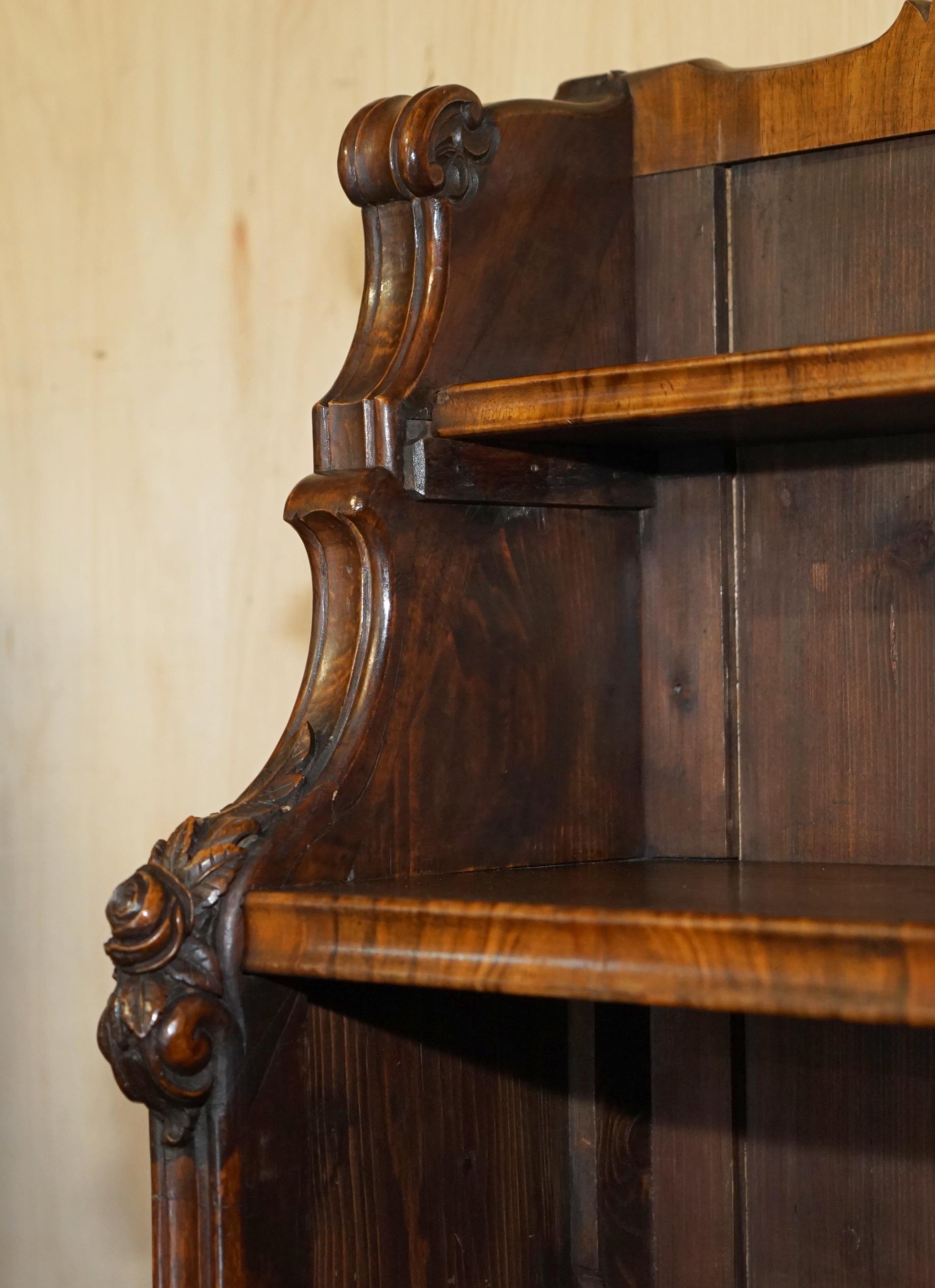 IMPORTANTE COPPIA DI LIBRERIE IN LEGNO DUREVOLE REGENCY DI 2,1 METRI DI ALTEZZA in vendita 5