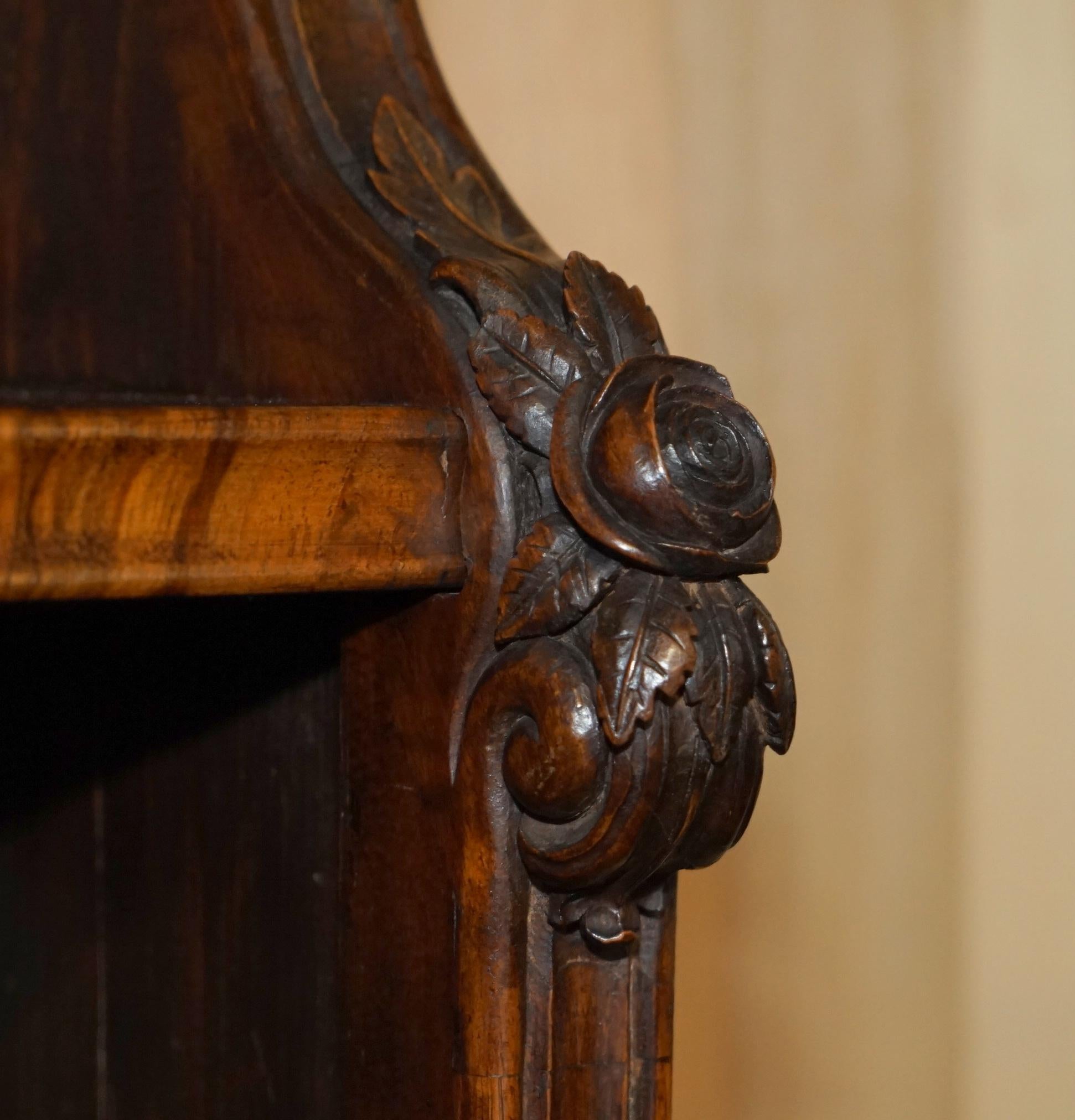 IMPORTANTE COPPIA DI LIBRERIE IN LEGNO DUREVOLE REGENCY DI 2,1 METRI DI ALTEZZA in vendita 1