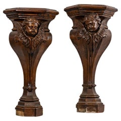 Important Pair of Angel
s Console, XIXth Century, Napoleon III