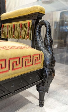 Important Pair of Blackened Wooden Benches of the 19th Century