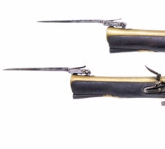 Important Pair of British Navy Pistols from the Beginning of the 19th Century