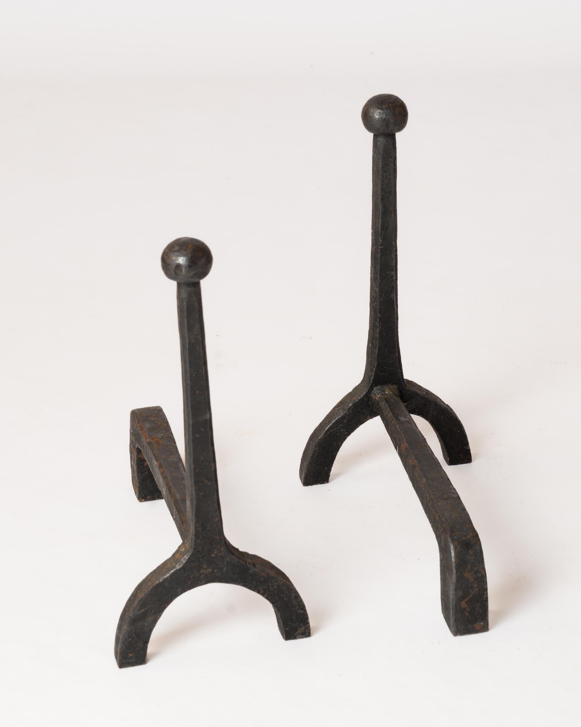 Hammered Important Pair of Brutalist 