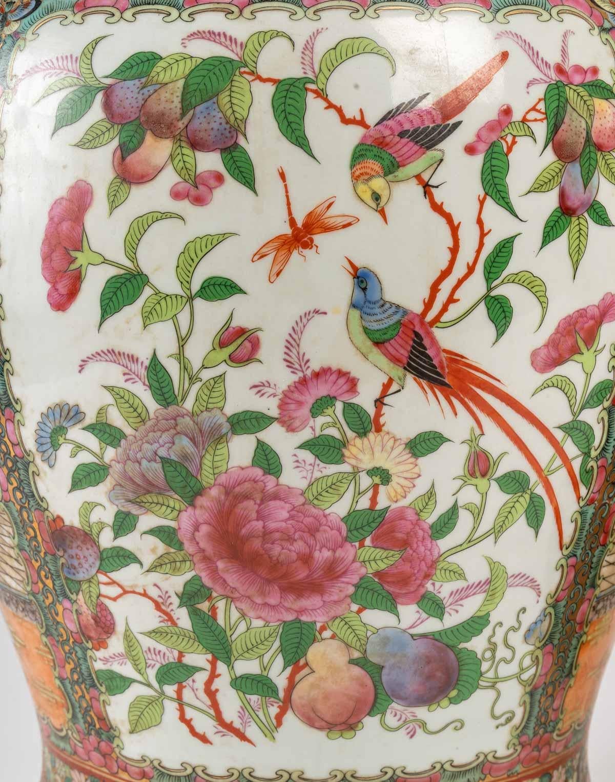 Ceramic Important Pair of Canton Vases, China