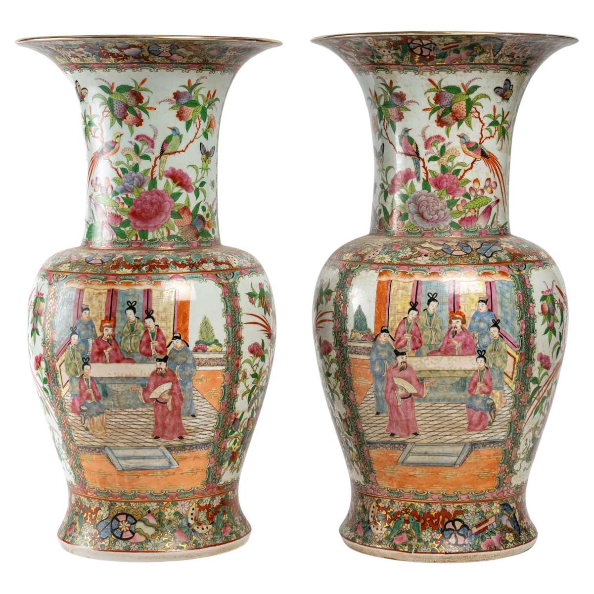 Important Pair of Canton Vases, China