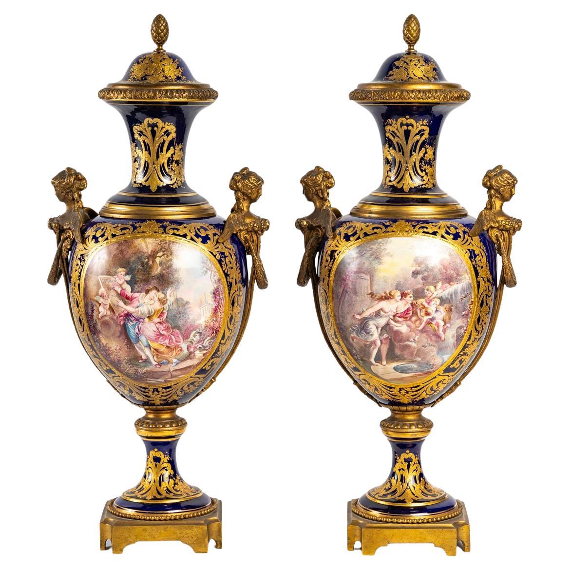 Pair of Sèvres Vases, circa 1880 For Sale at 1stDibs